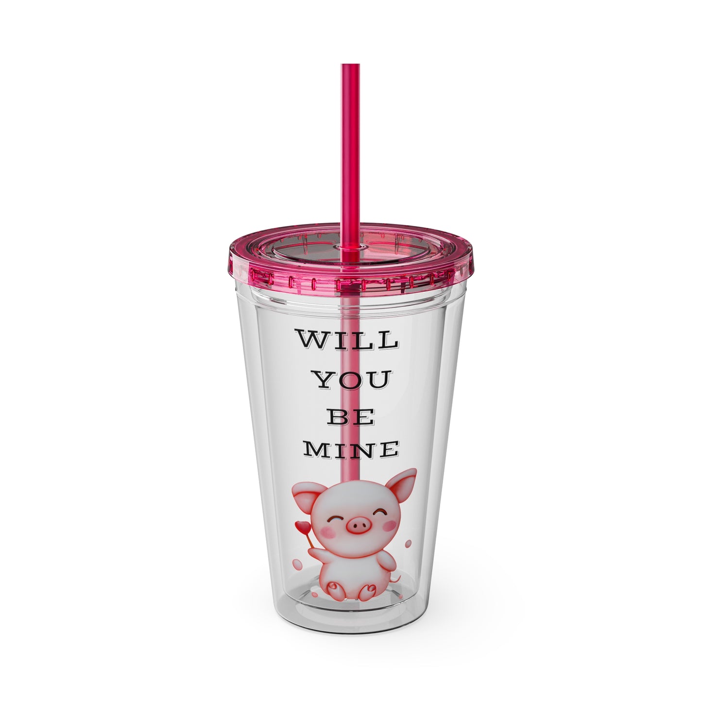 WILL YOU Sunsplash Tumbler with Straw, 16oz