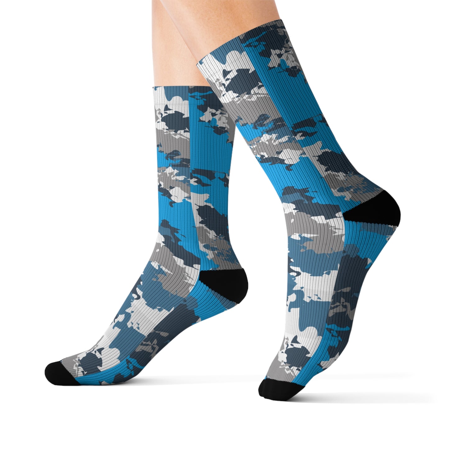Blue Camo Sublimation Socks