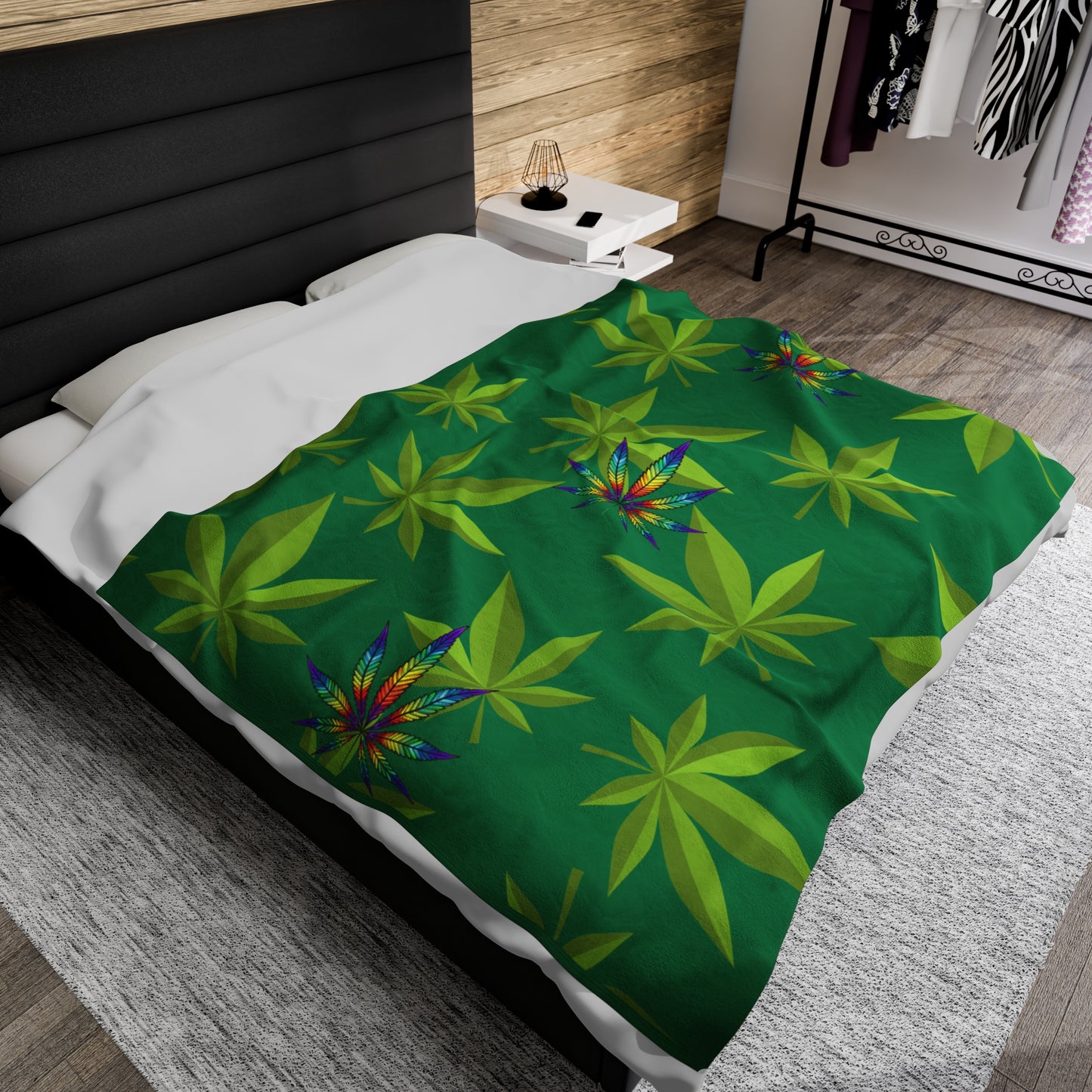 Cannabis Velveteen Plush Blanket