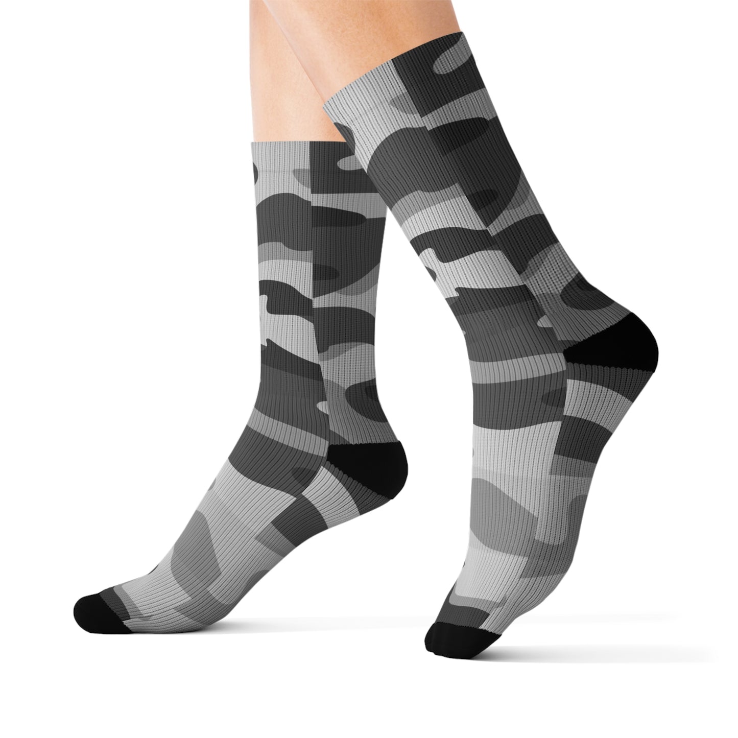 Gray Camo Sublimation Socks