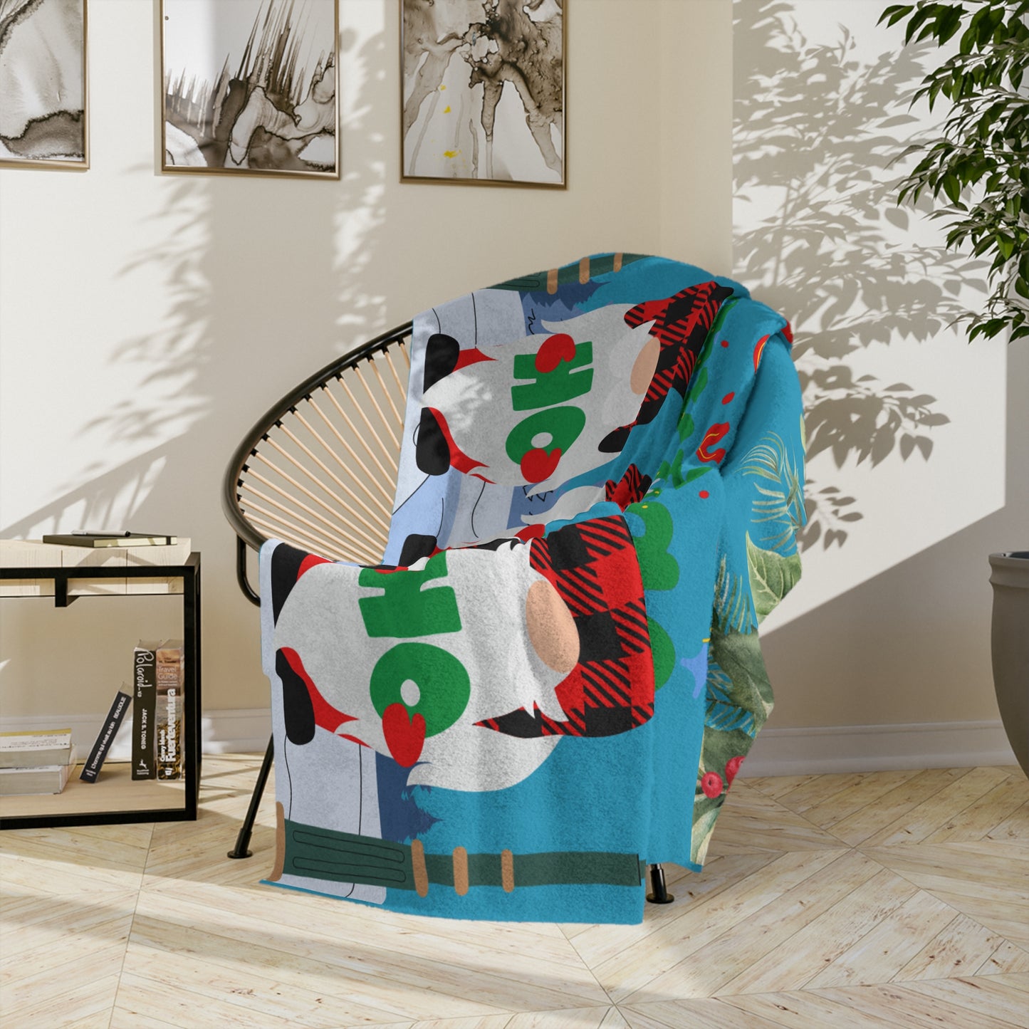 Season Greetings Velveteen Microfiber Blanket