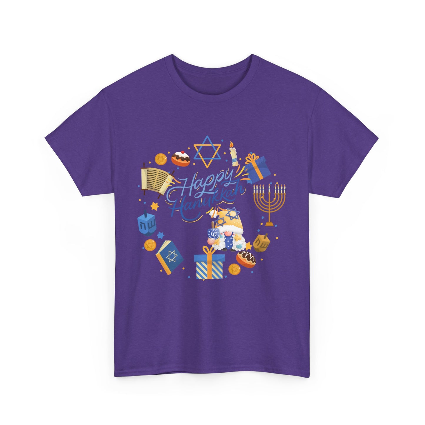 Happy Hanukkah Unisex Heavy Cotton Tee