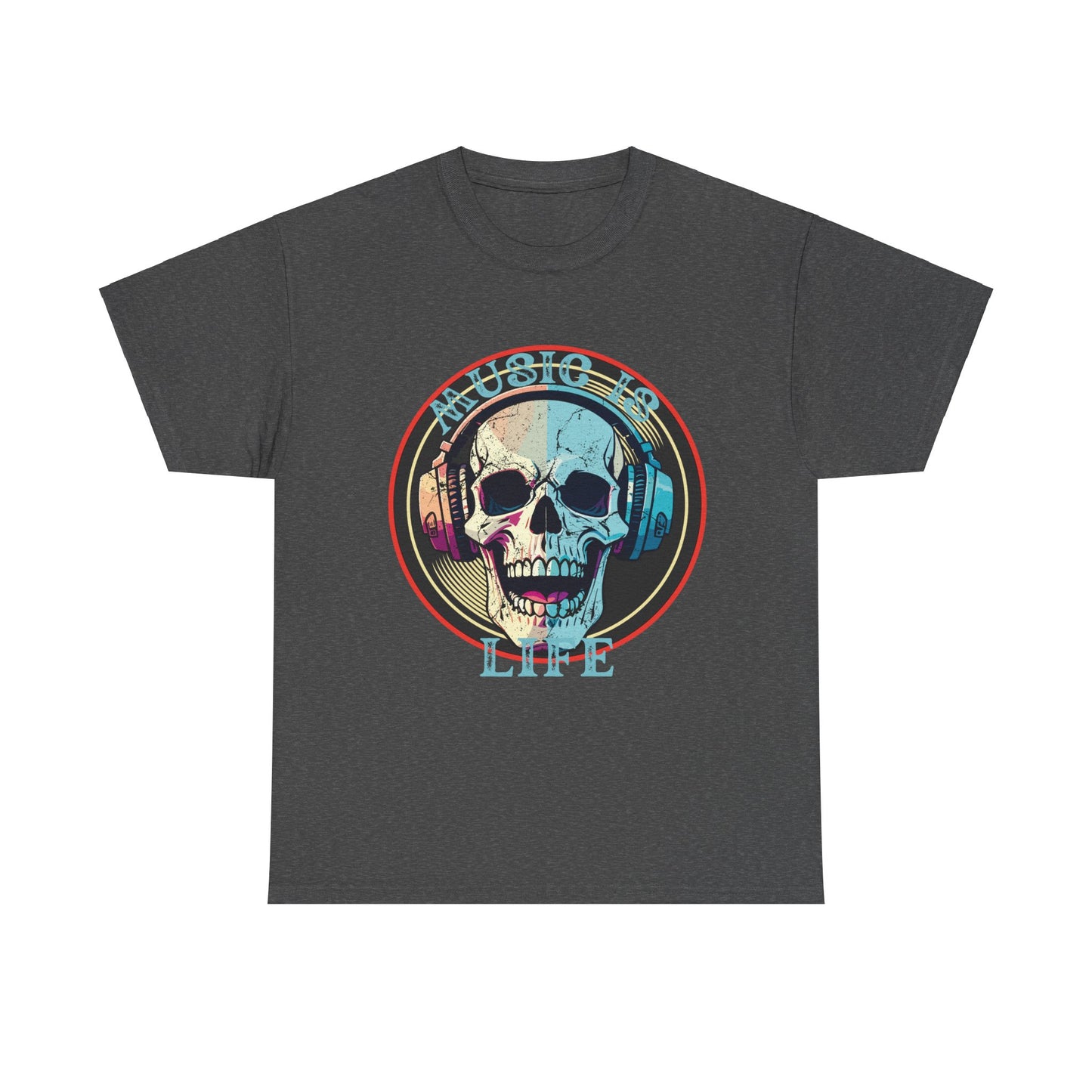 Music is Life Unisex Heavy Cotton Tee
