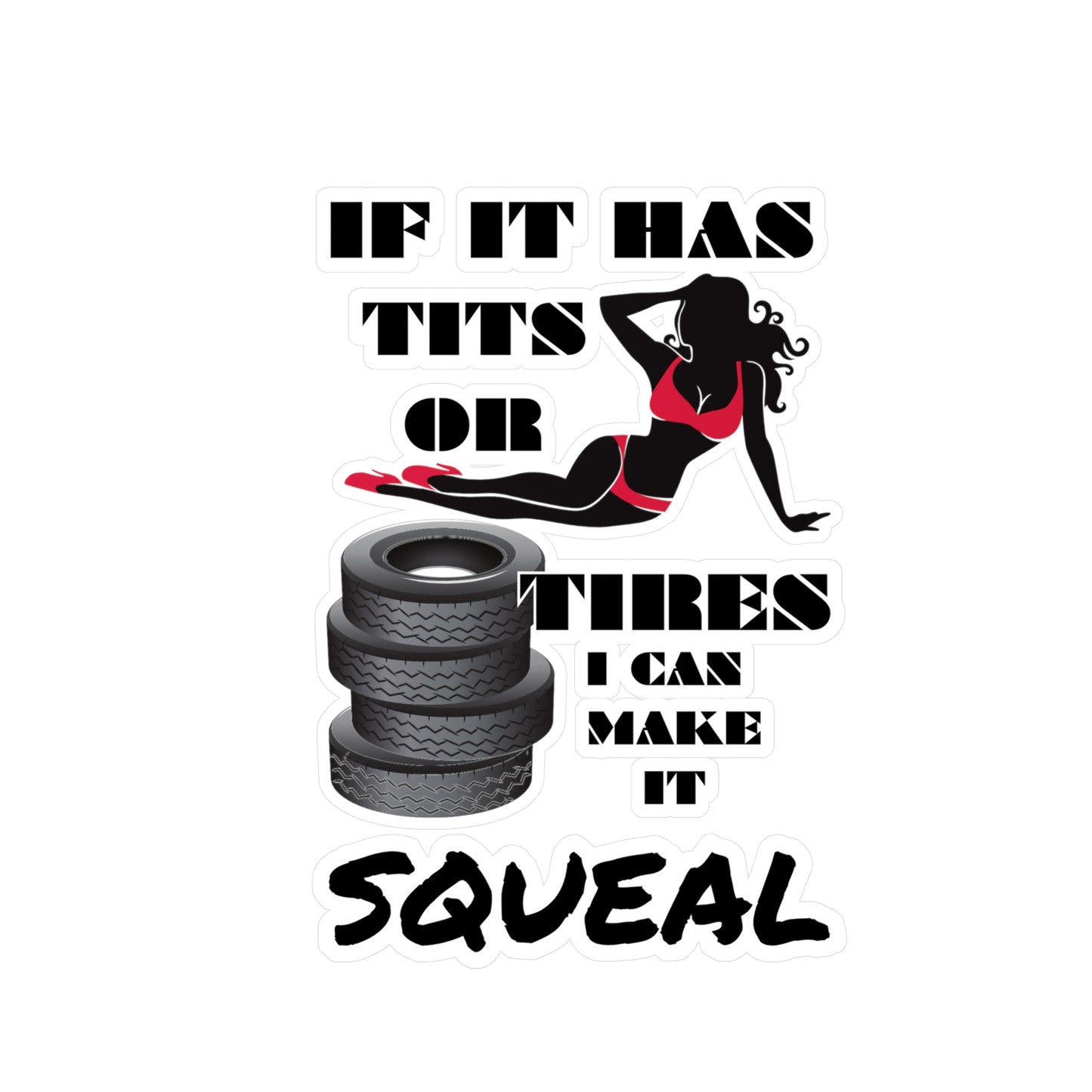 Squeal Kiss-Cut Vinyl Decals