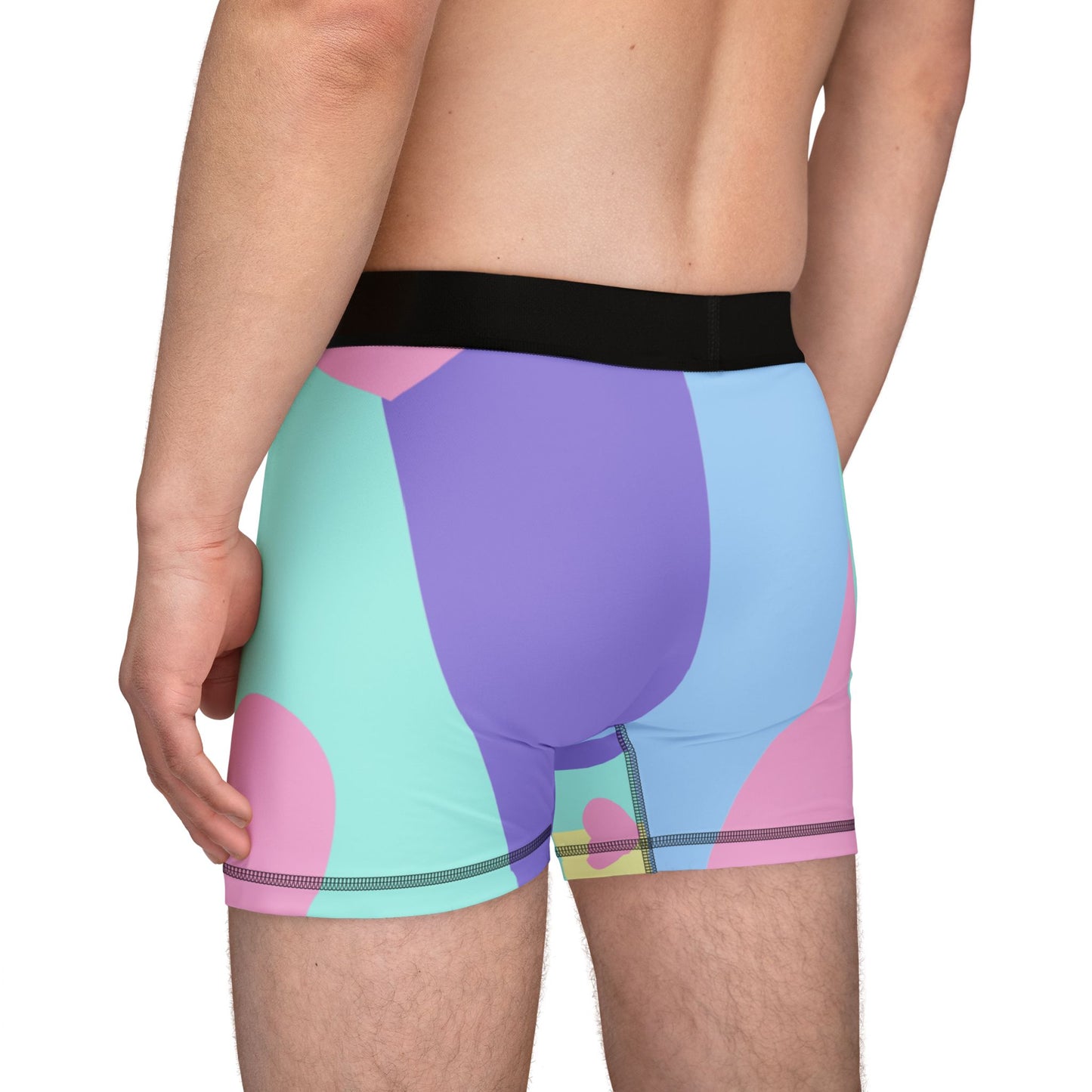 Pastel Hearts Men's Boxers (AOP)