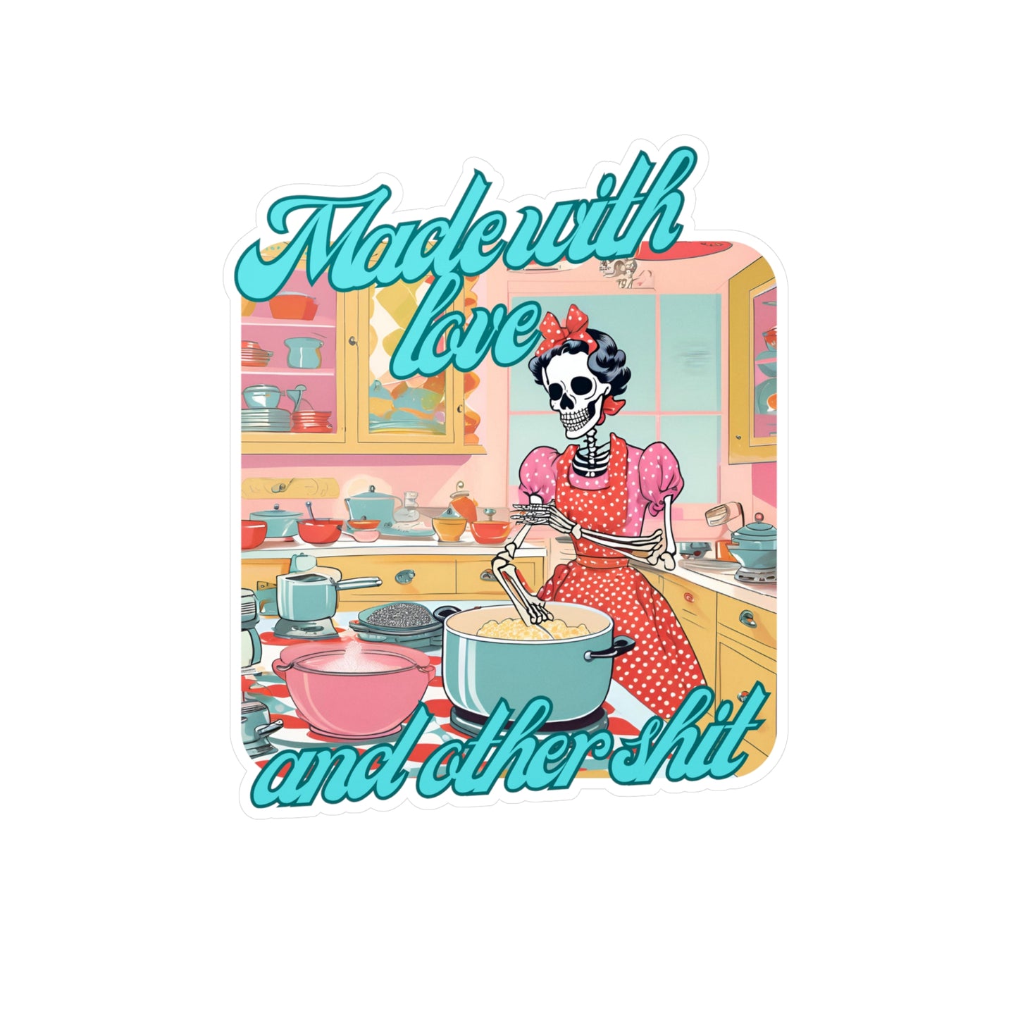 Made with Love Kiss-Cut Vinyl Decals
