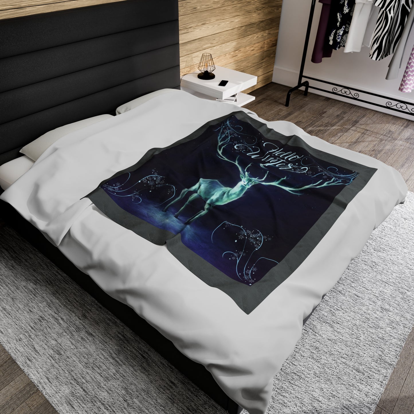 Hello Winter Velveteen Plush Blanket