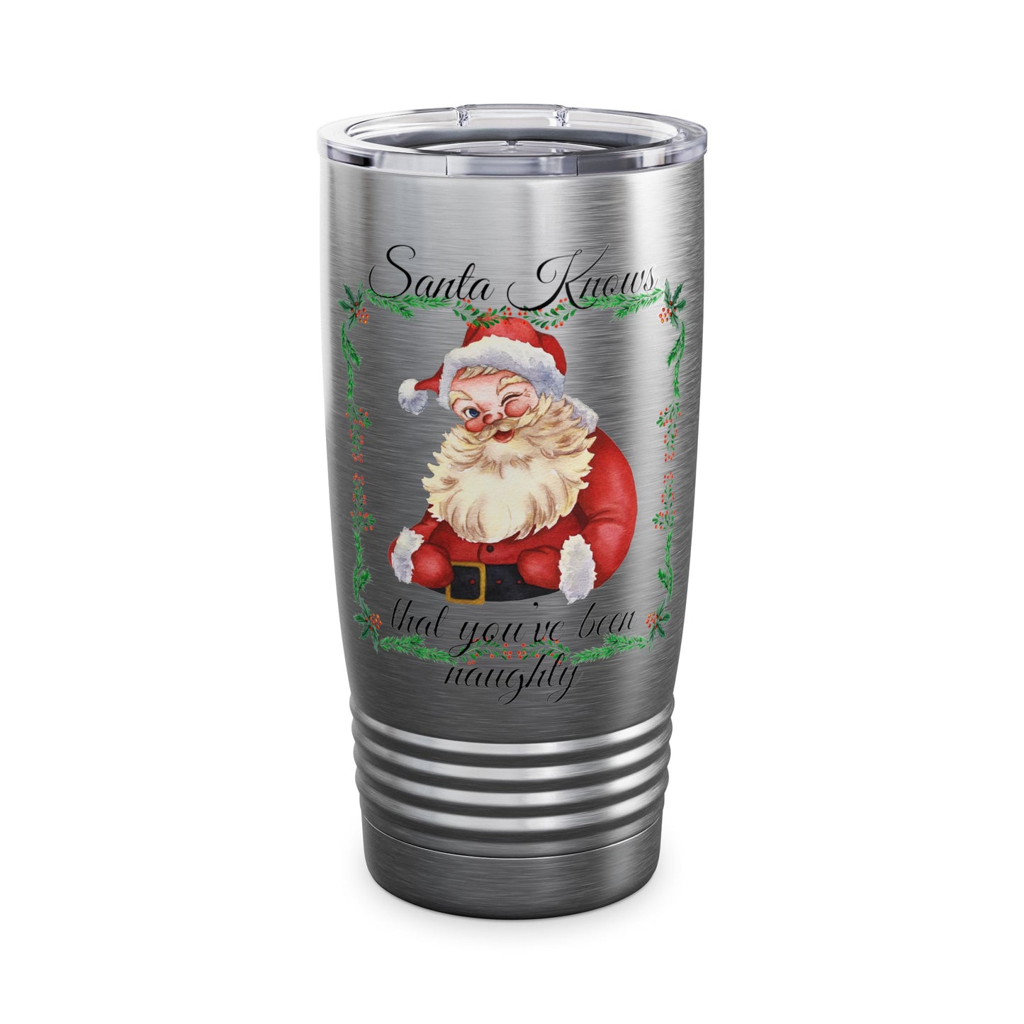 Santa Knows Ringneck Tumbler, 20oz
