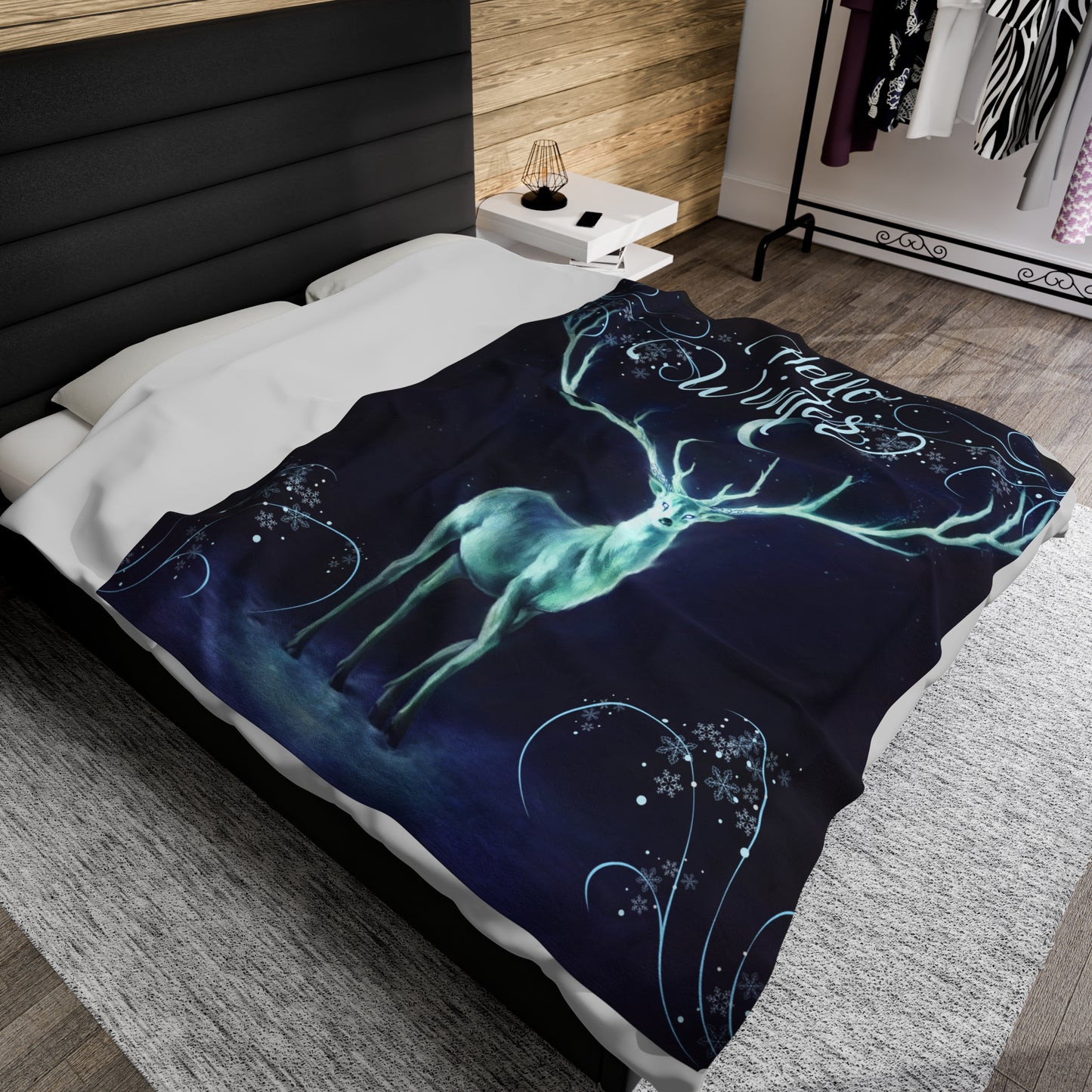 Hello Winter Velveteen Plush Blanket