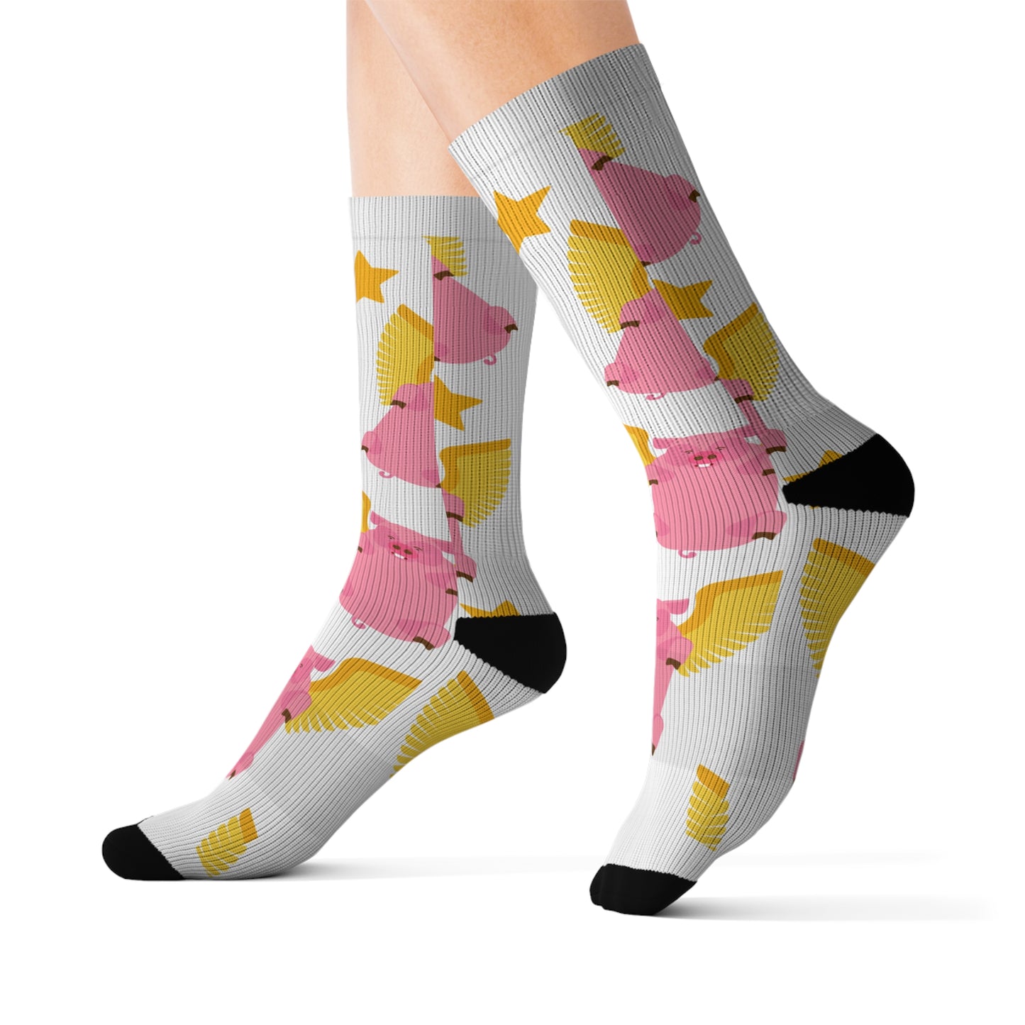 Flying Pigs Sublimation Socks