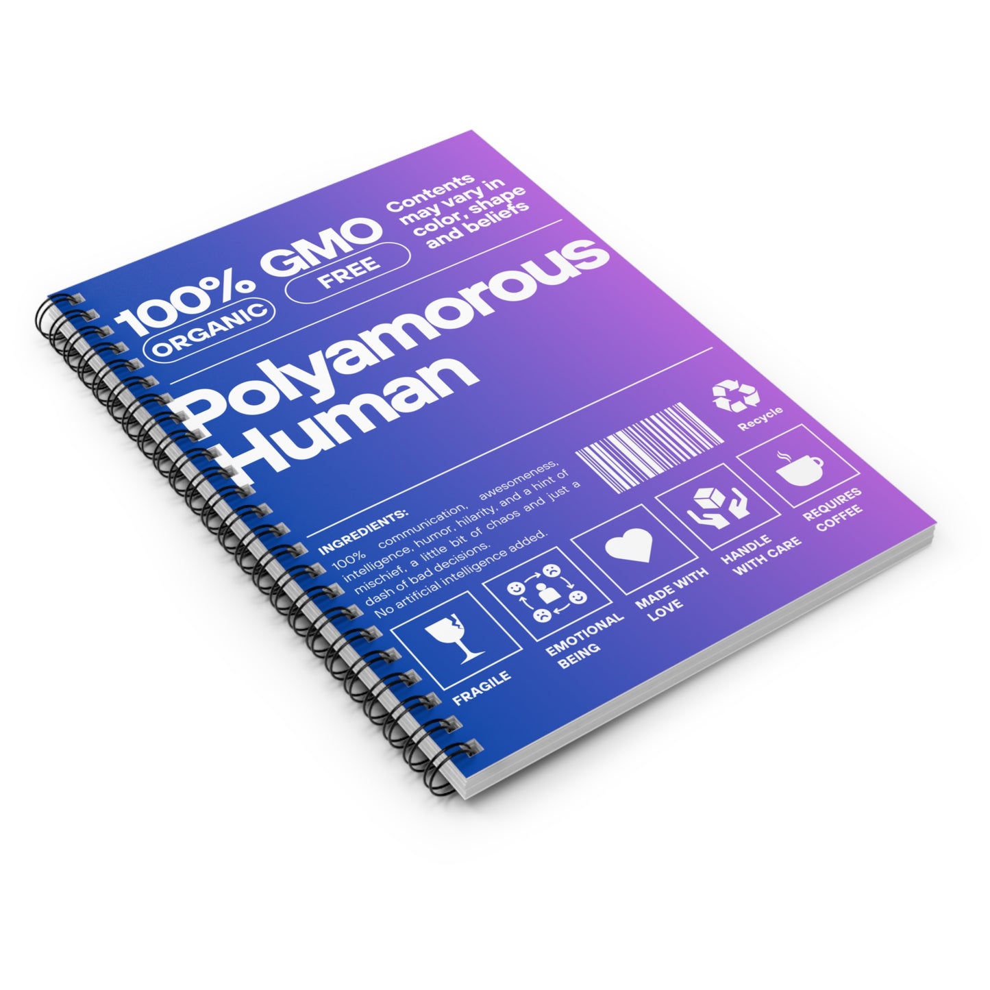 Polyamorous Spiral Notebook - Ruled Line