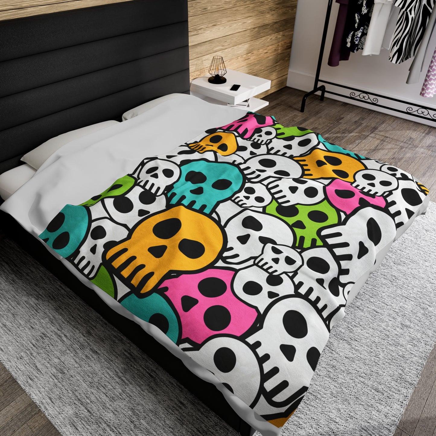 Skulls Velveteen Plush Blanket