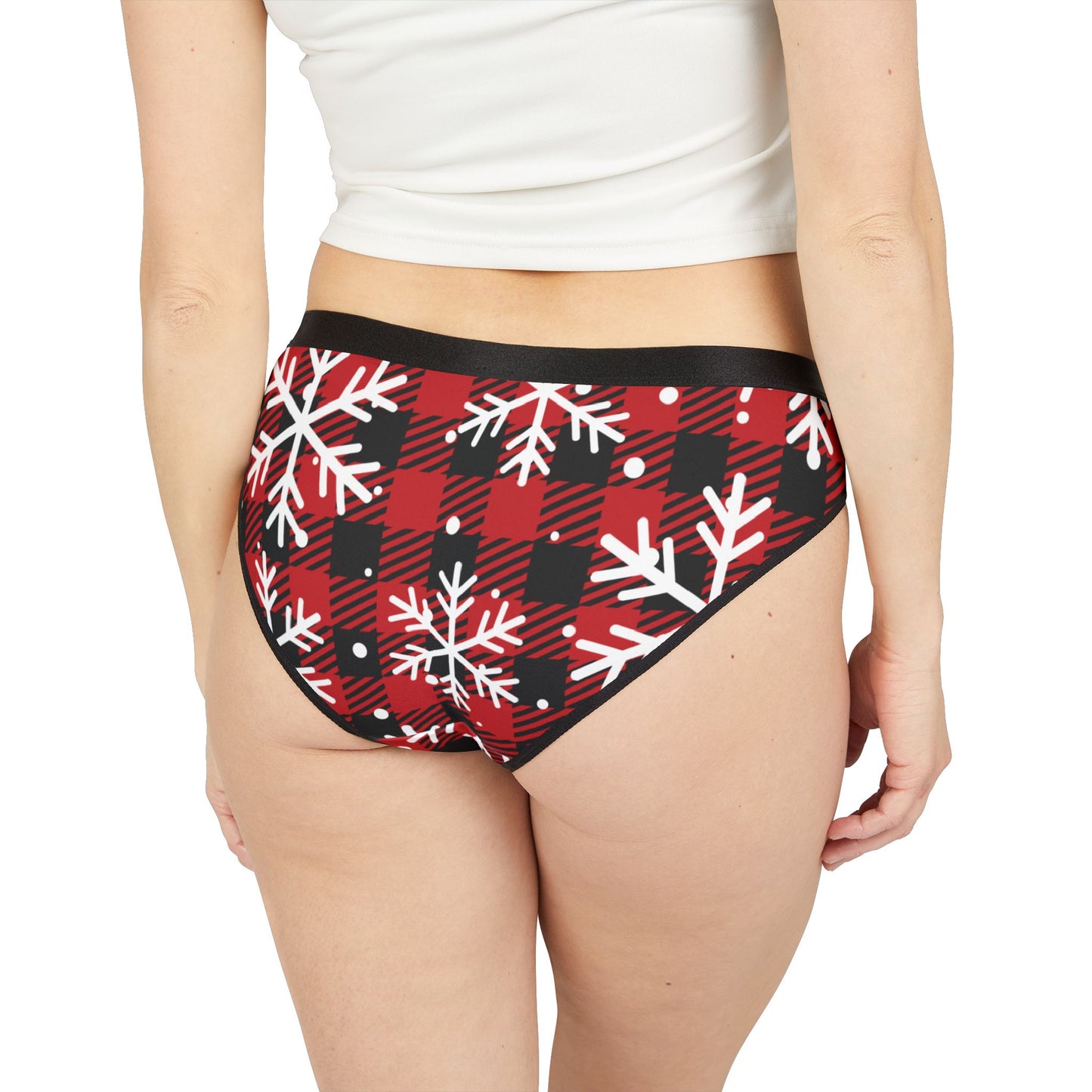 Plaid w/ snow Women's Underwear (AOP)