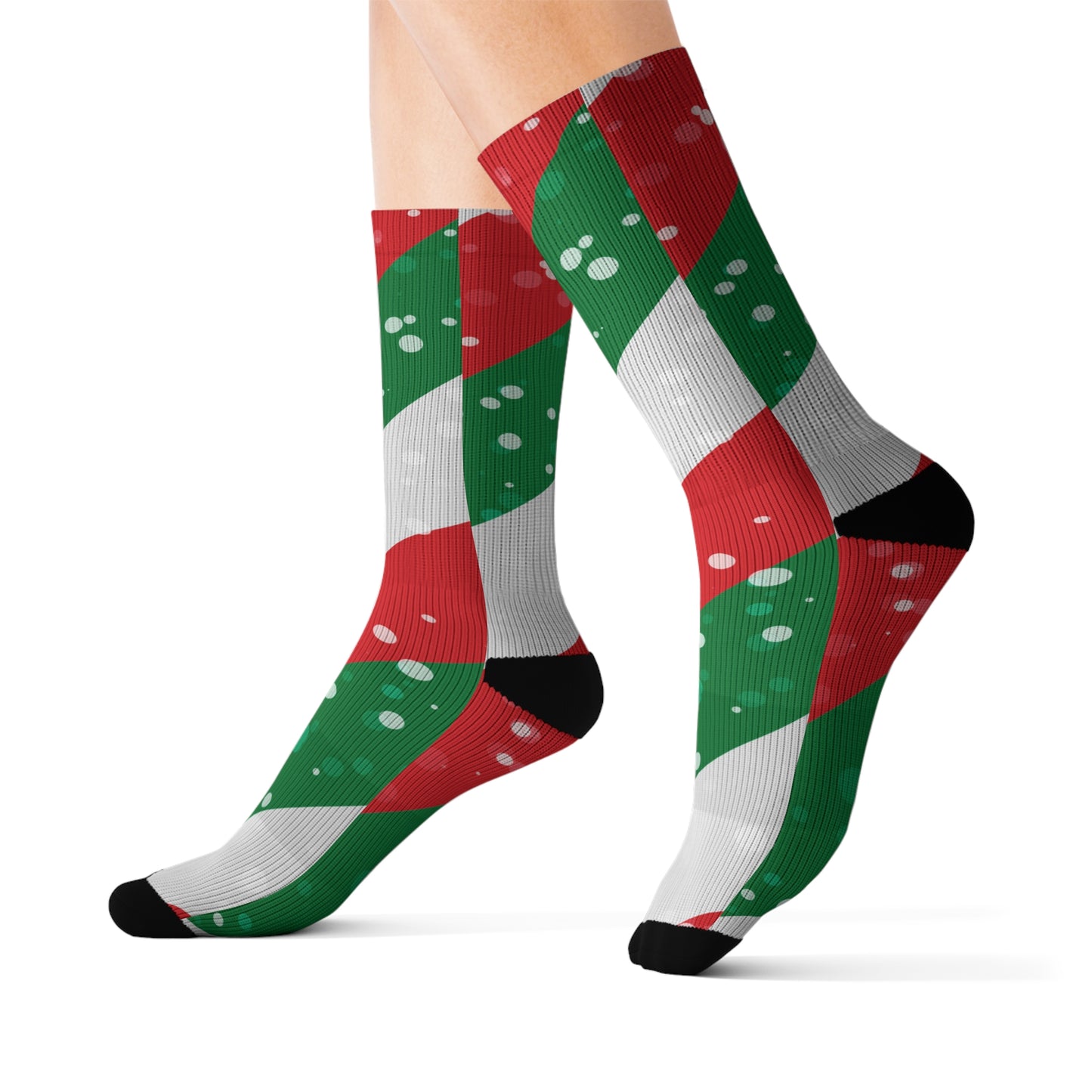 X-mas Stripes Sublimation Socks