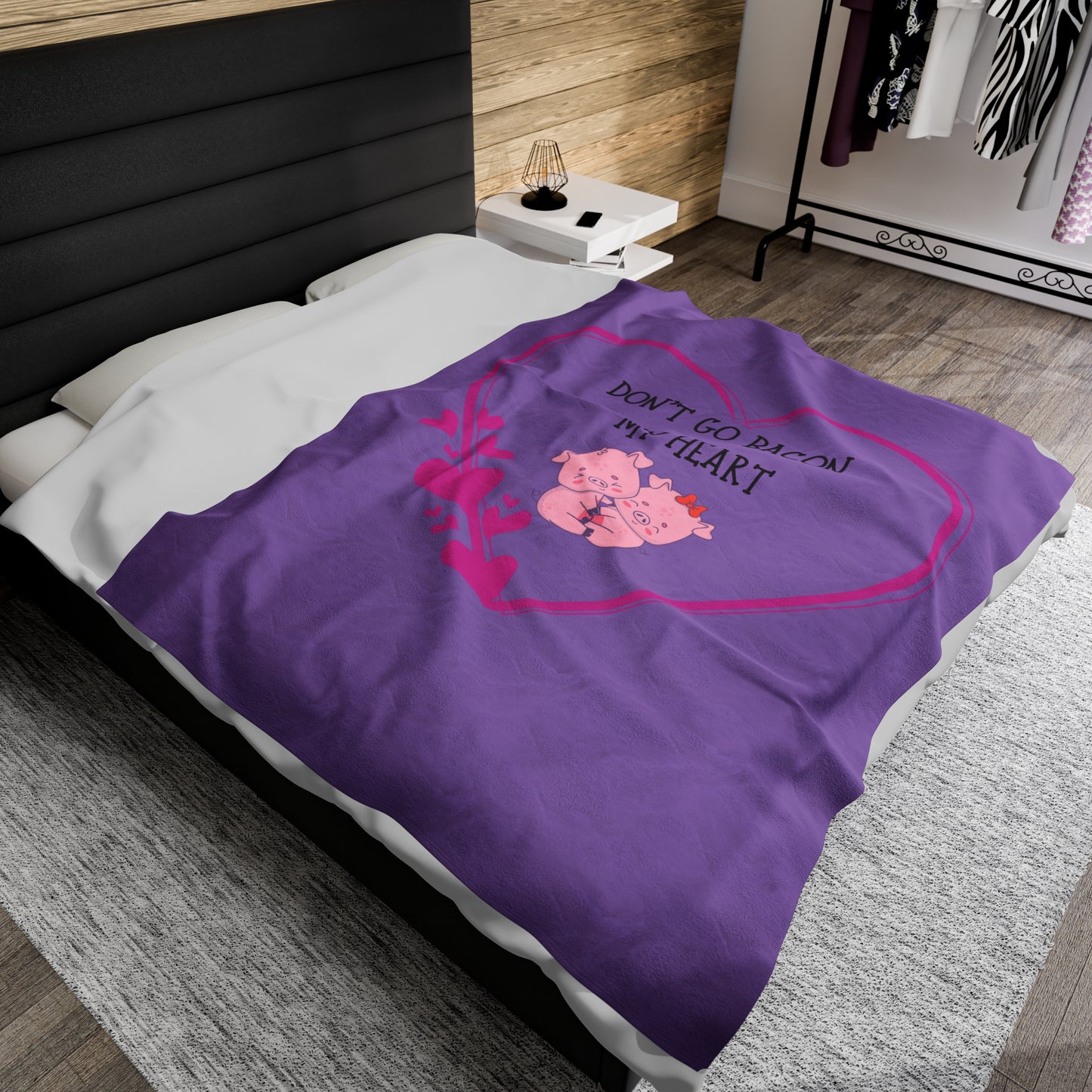Don't go Velveteen Plush Blanket