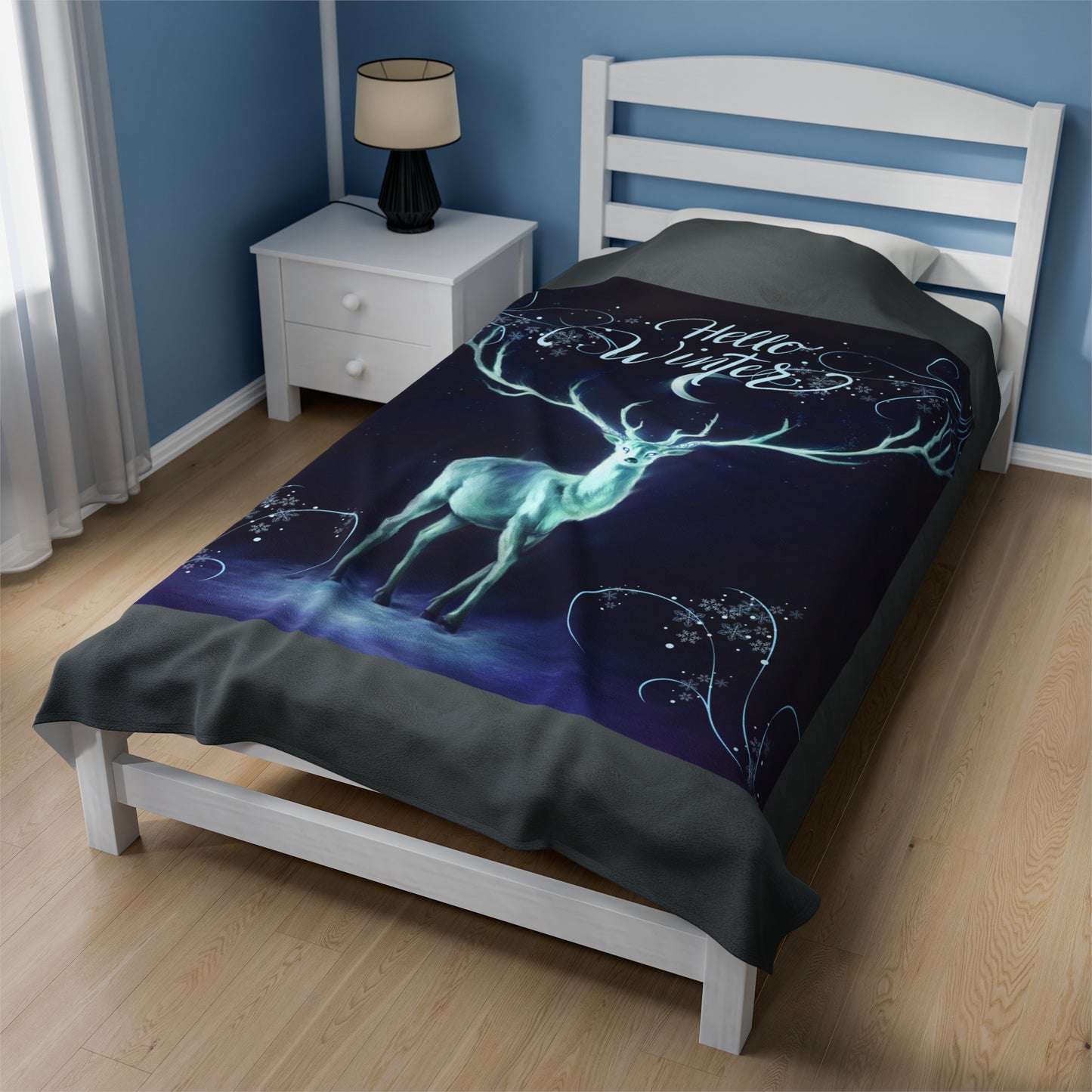 Hello Winter Velveteen Plush Blanket