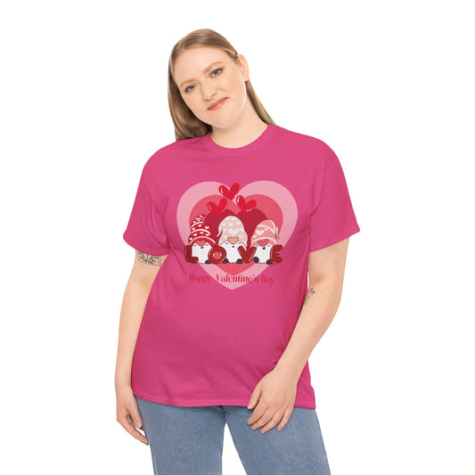 Valentines Gnome Unisex Heavy Cotton Tee