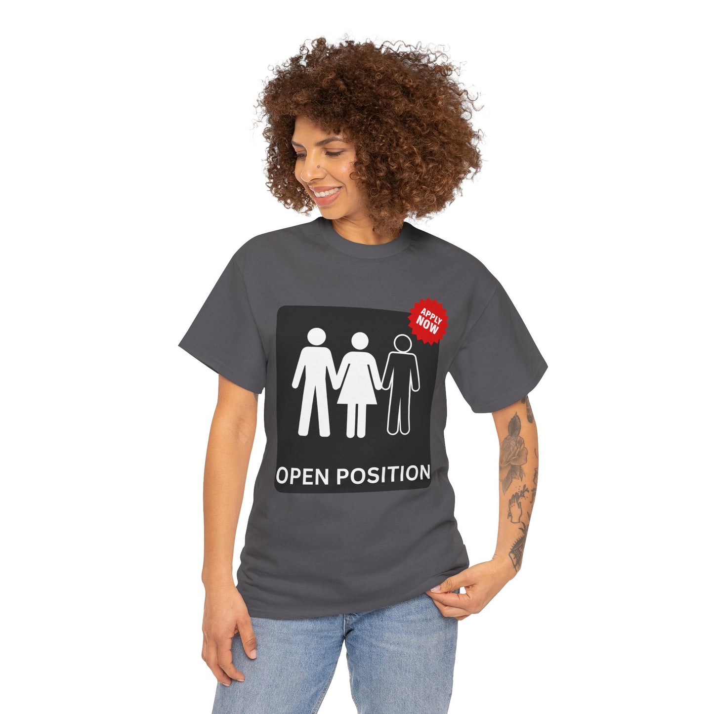 Open Position Unisex Heavy Cotton Tee