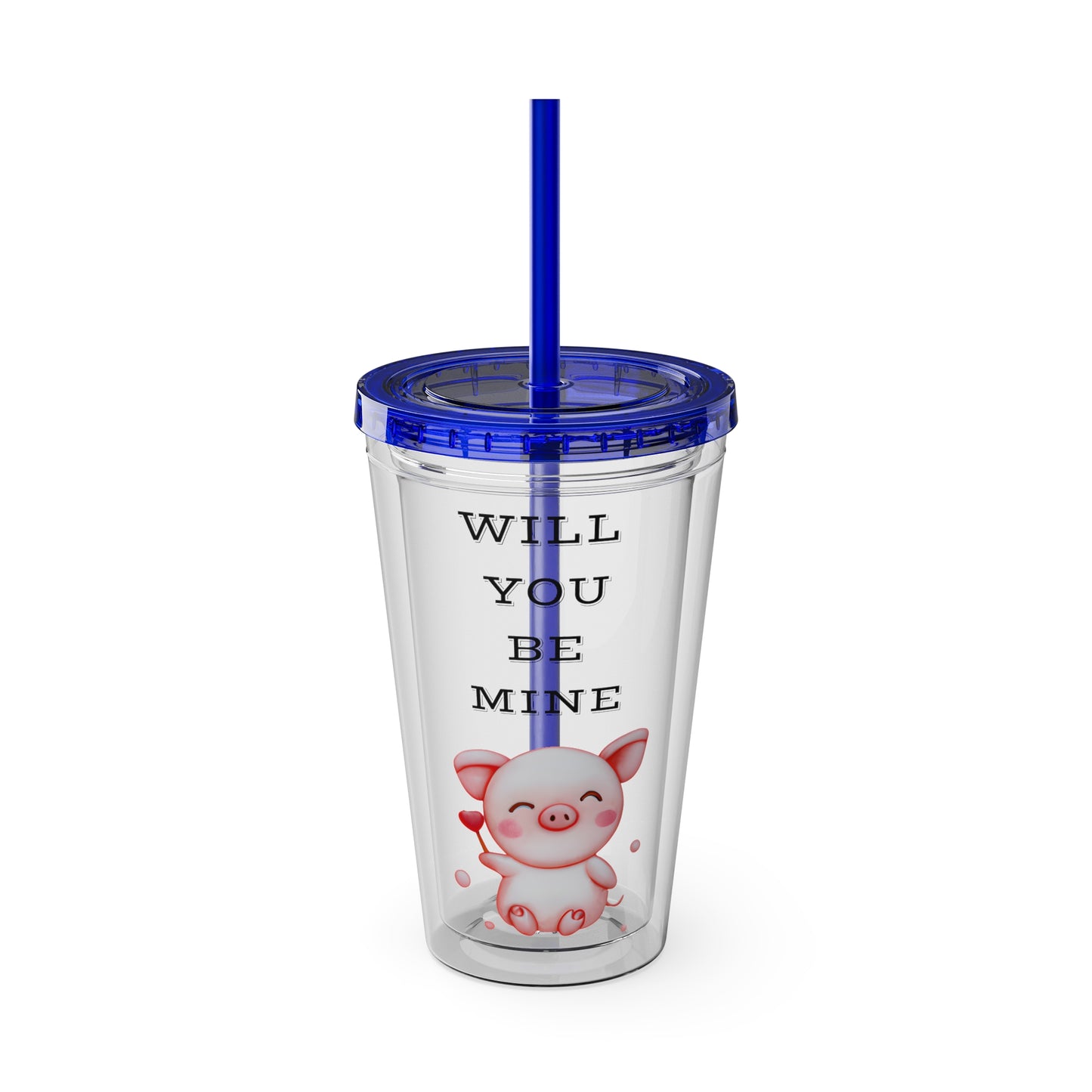 WILL YOU Sunsplash Tumbler with Straw, 16oz