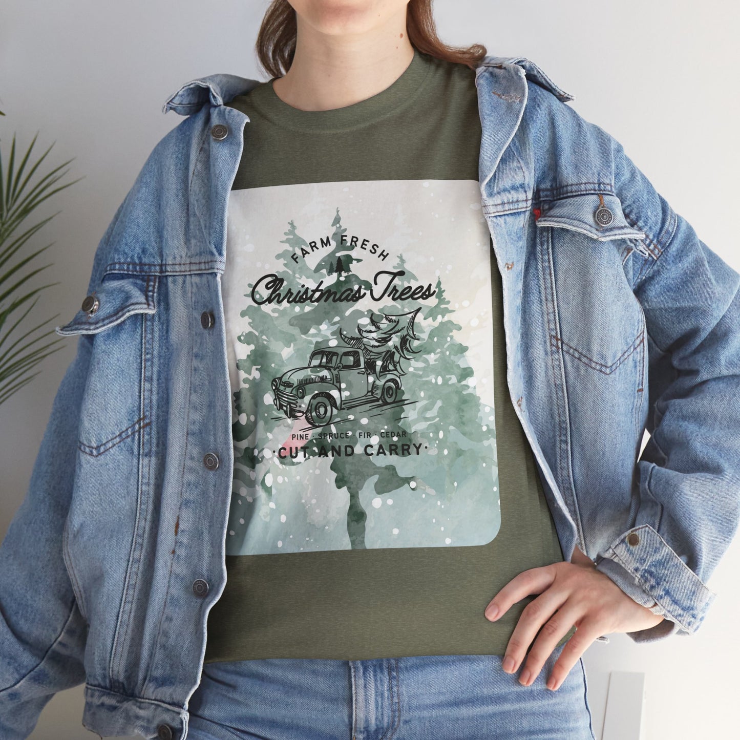 Christmas Trees Unisex Heavy Cotton Tee