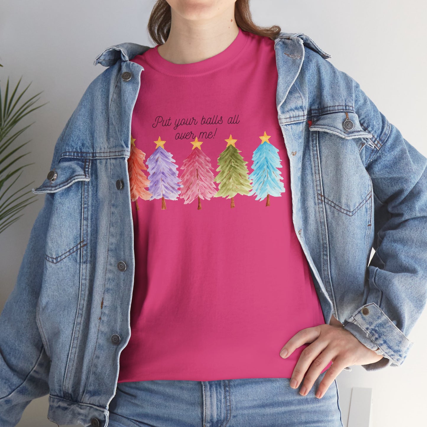 Christmas trees Unisex Heavy Cotton Tee