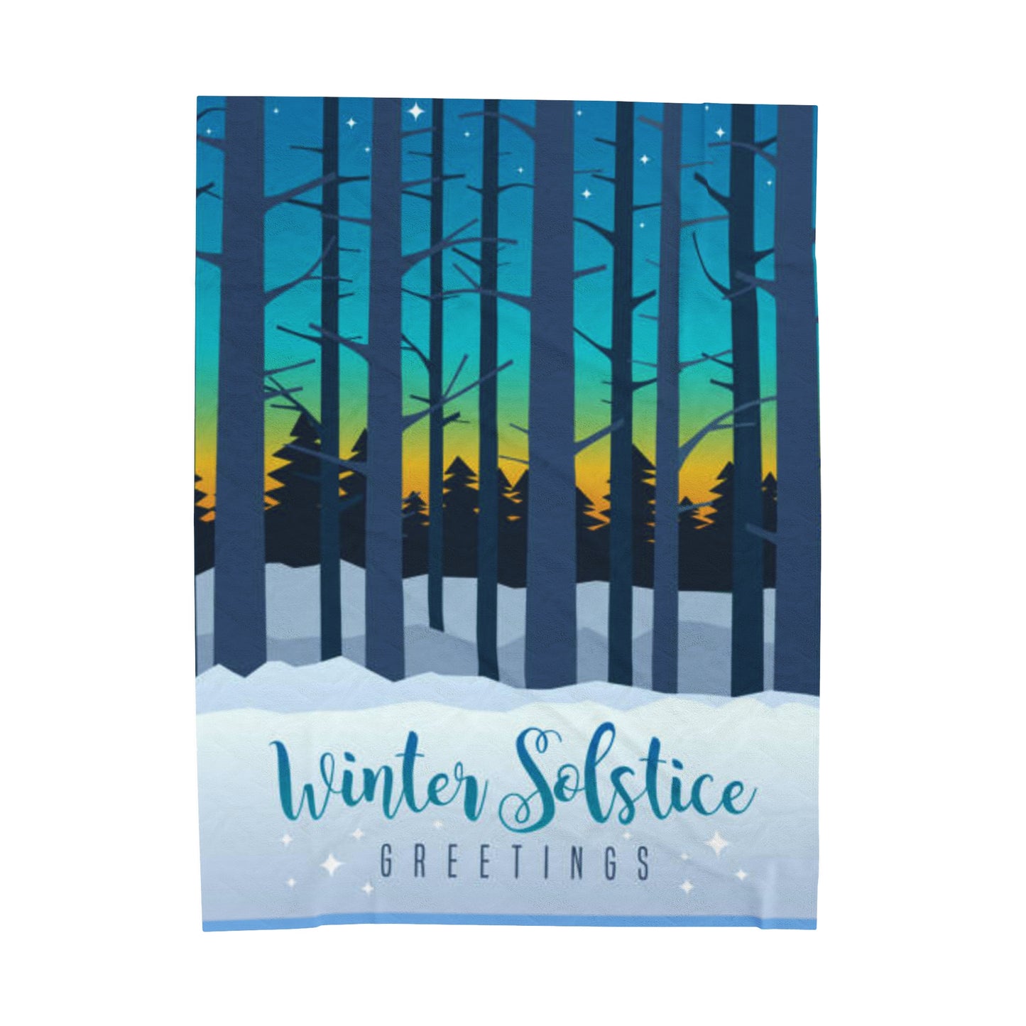 Winter Solstice Velveteen Plush Blanket