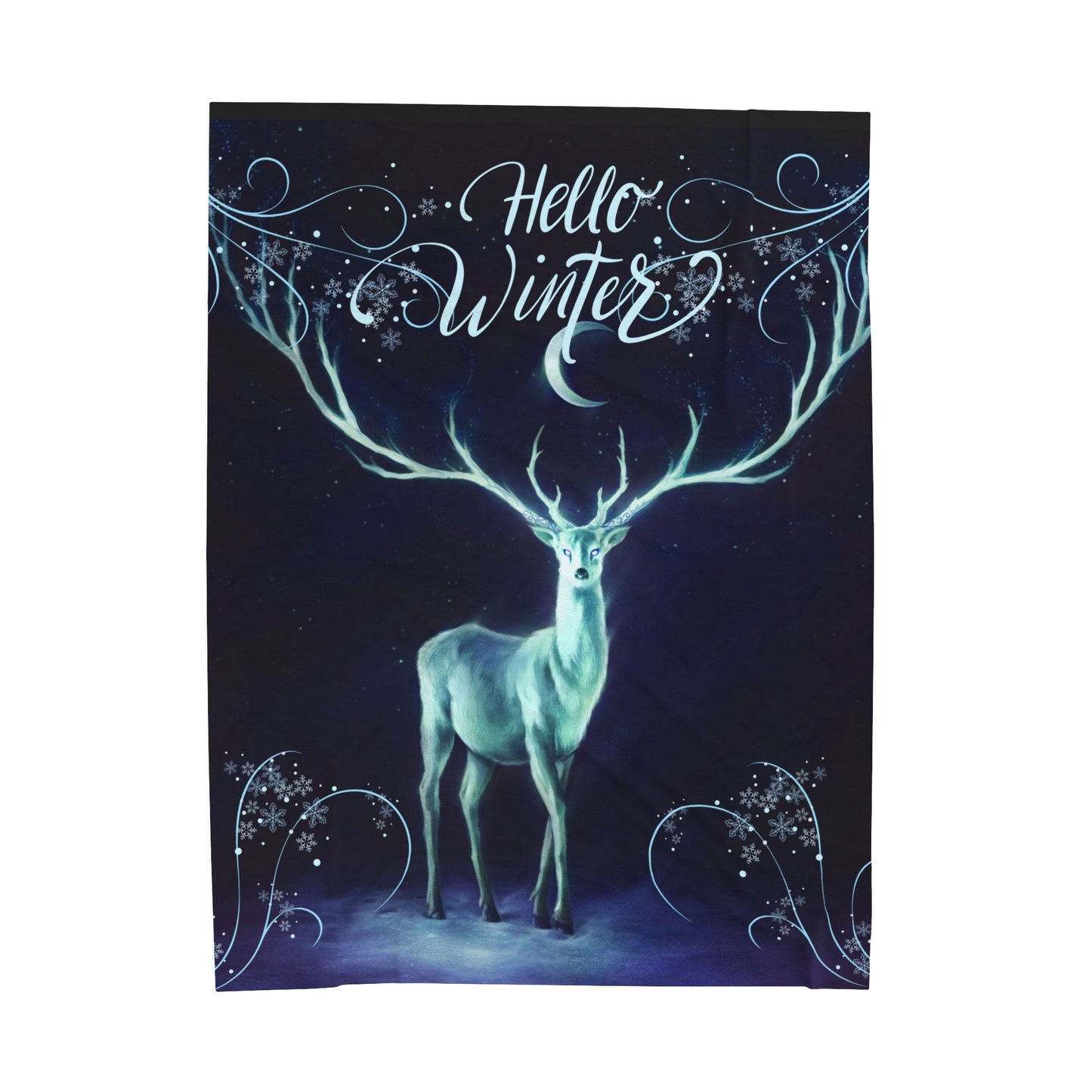 Hello Winter Velveteen Plush Blanket