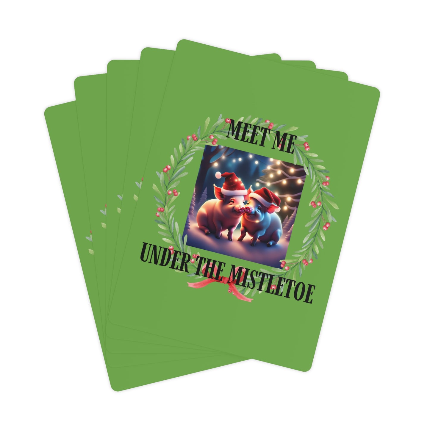 Xmas pigs Playing cards