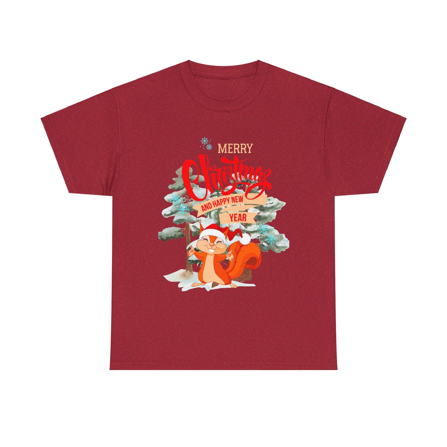 Squirrel Xmas Unisex Heavy Cotton Tee