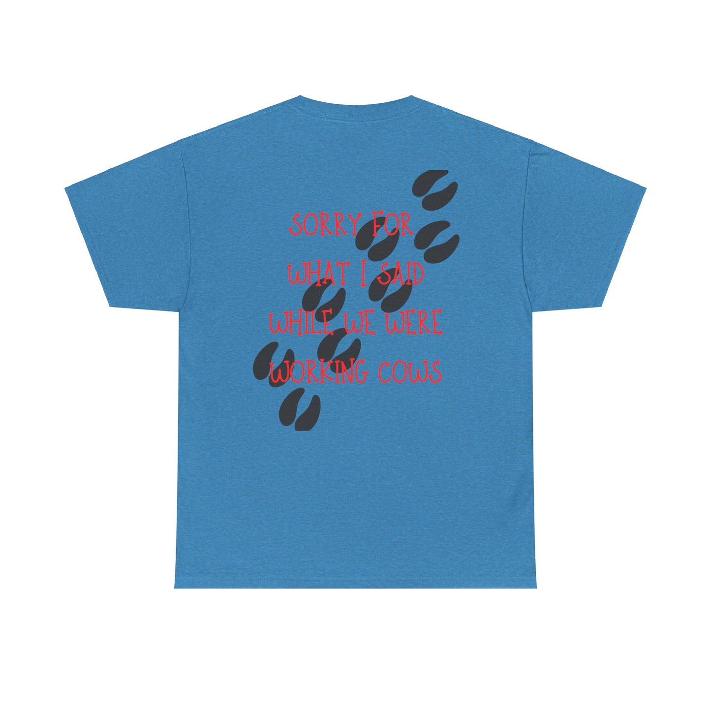 Sorry for what I said- Double sided Unisex Heavy Cotton Tee