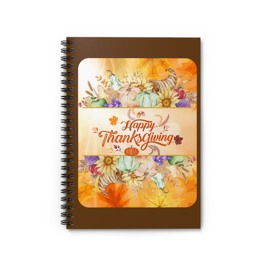 Thanksgiving Spiral Notebook - Ruled Line