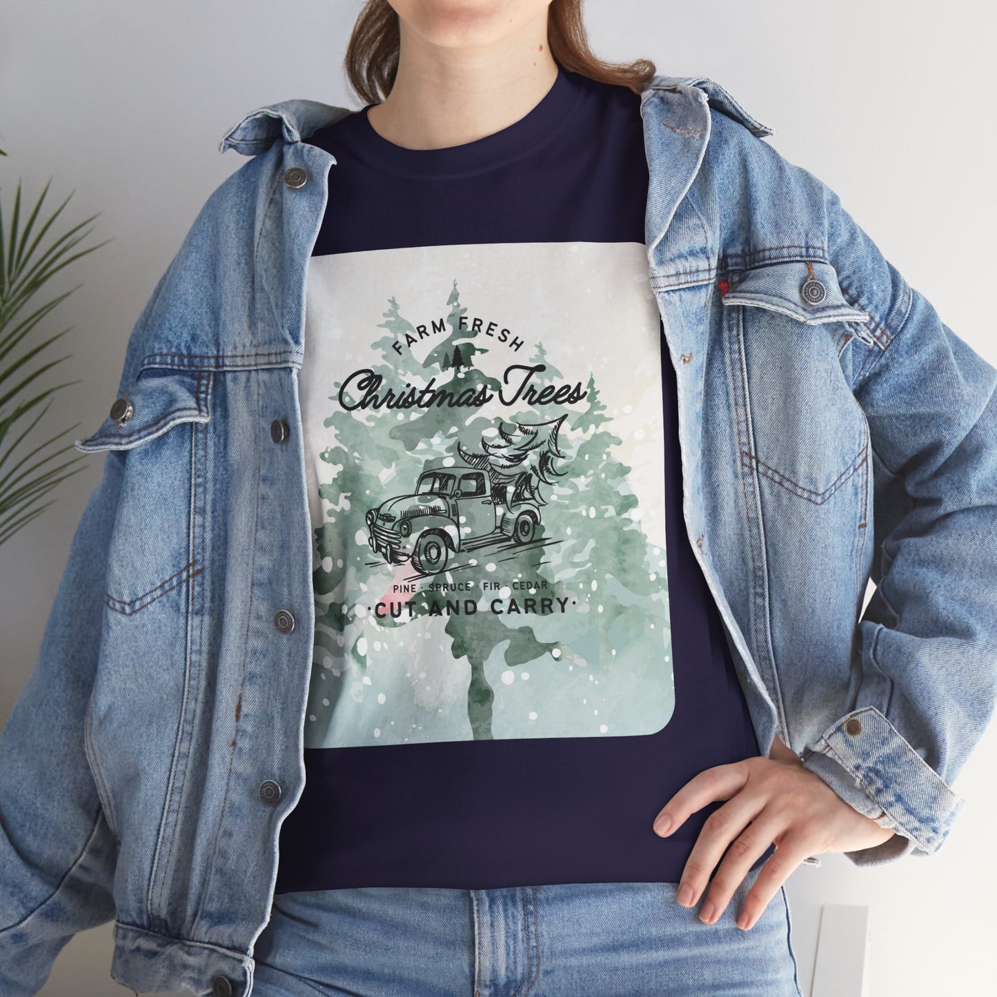 Christmas Trees Unisex Heavy Cotton Tee