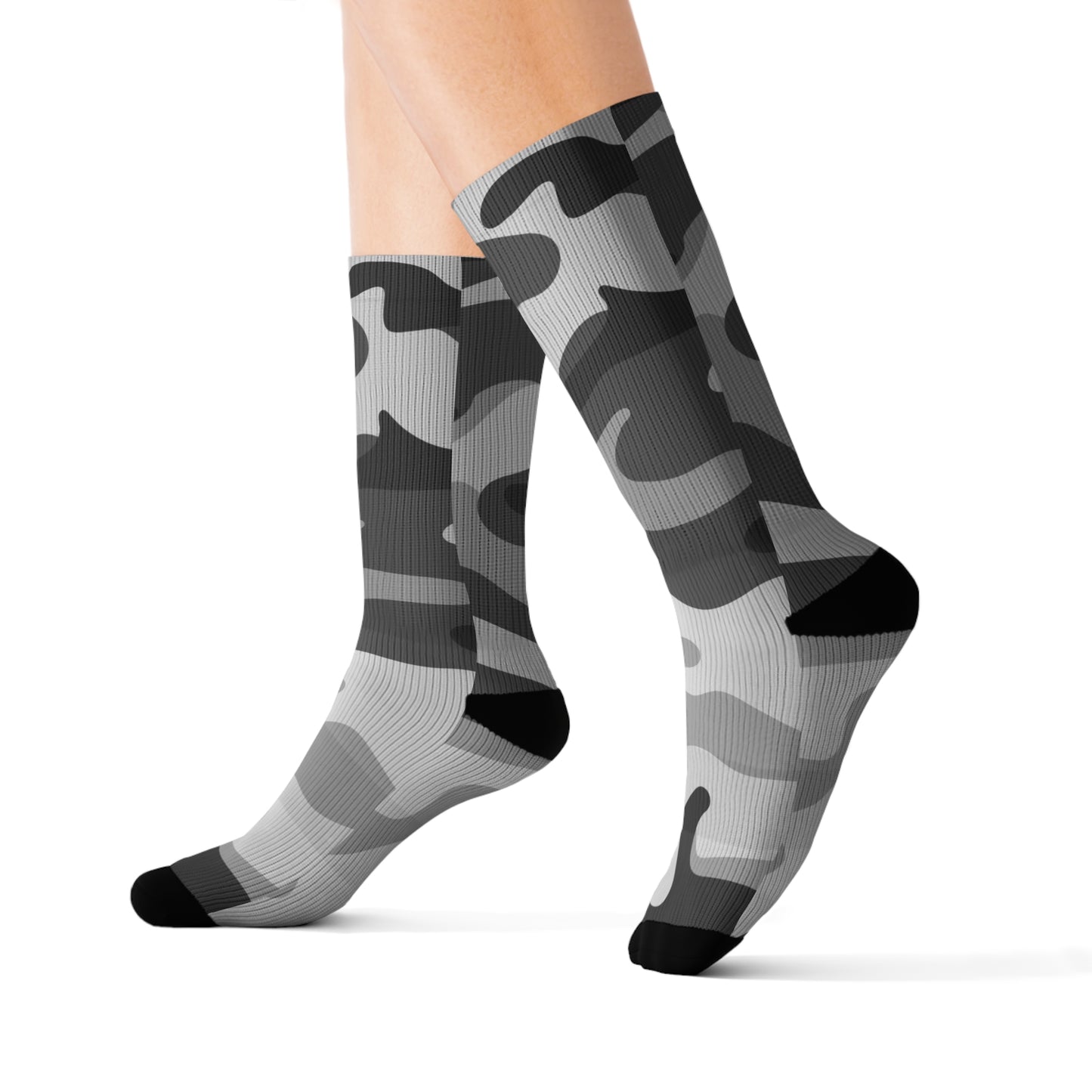 Gray Camo Sublimation Socks