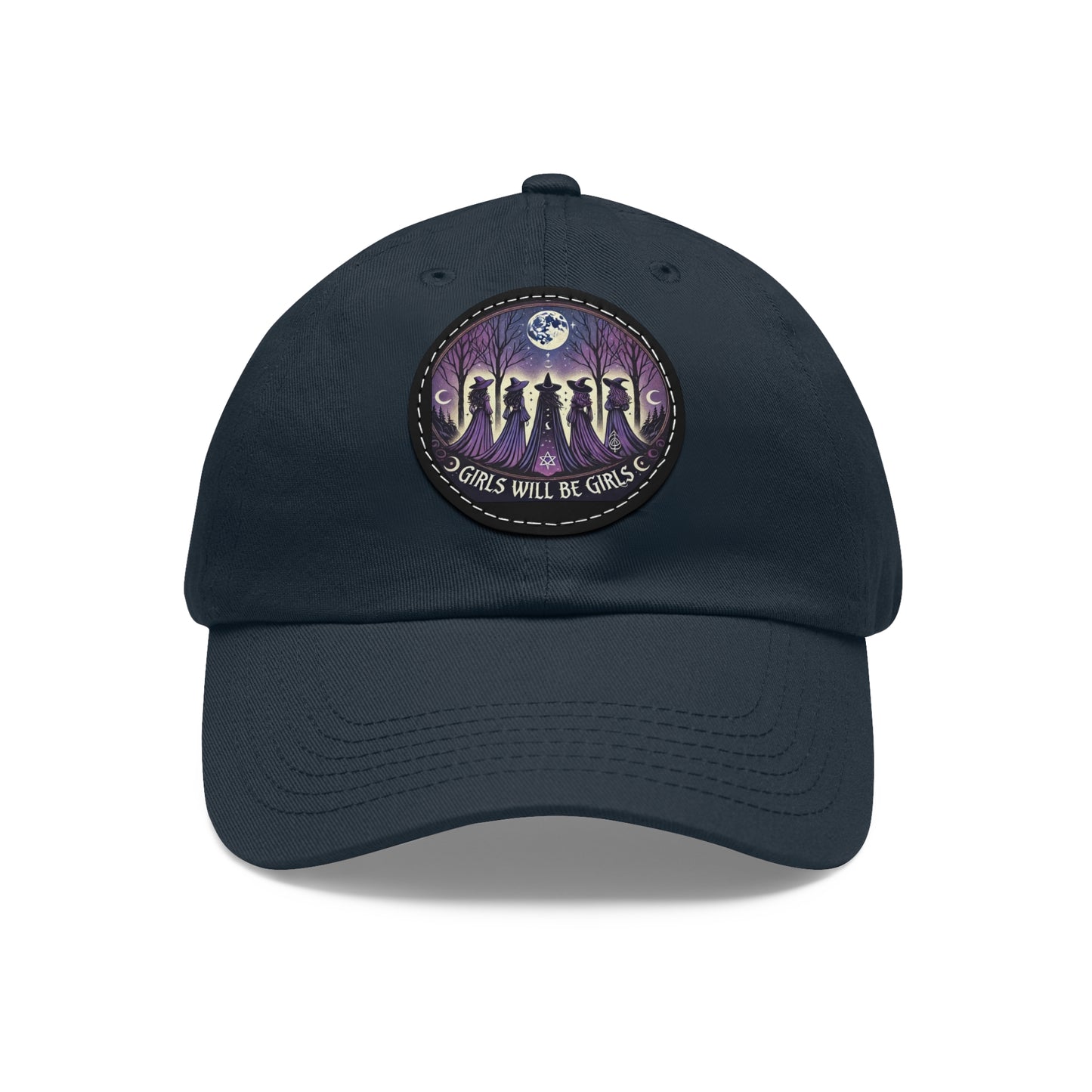 Girls will be Girls Hat with Leather Patch (Round)