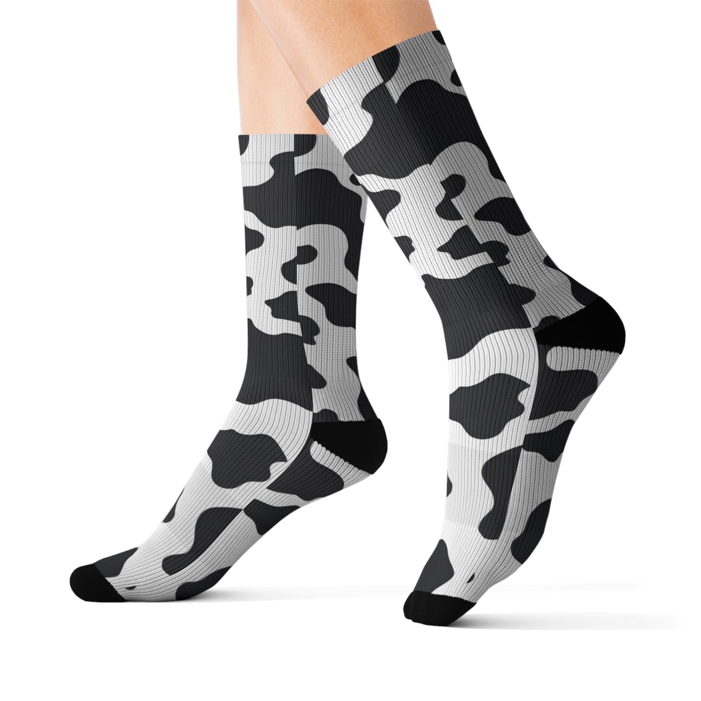 Cow Print Sublimation Socks