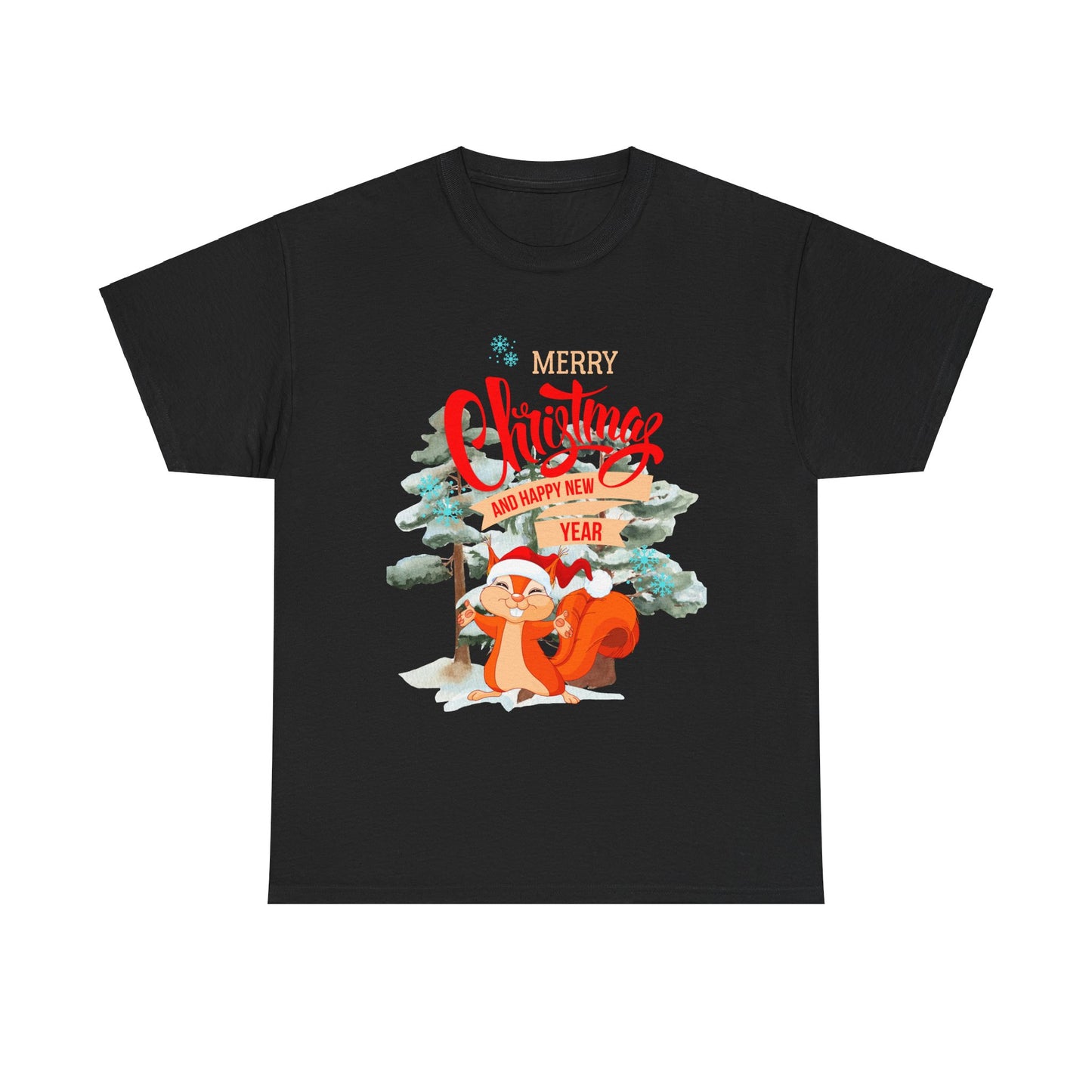 Squirrel Xmas Unisex Heavy Cotton Tee