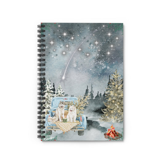 Winter Stars Spiral Notebook - Ruled Line