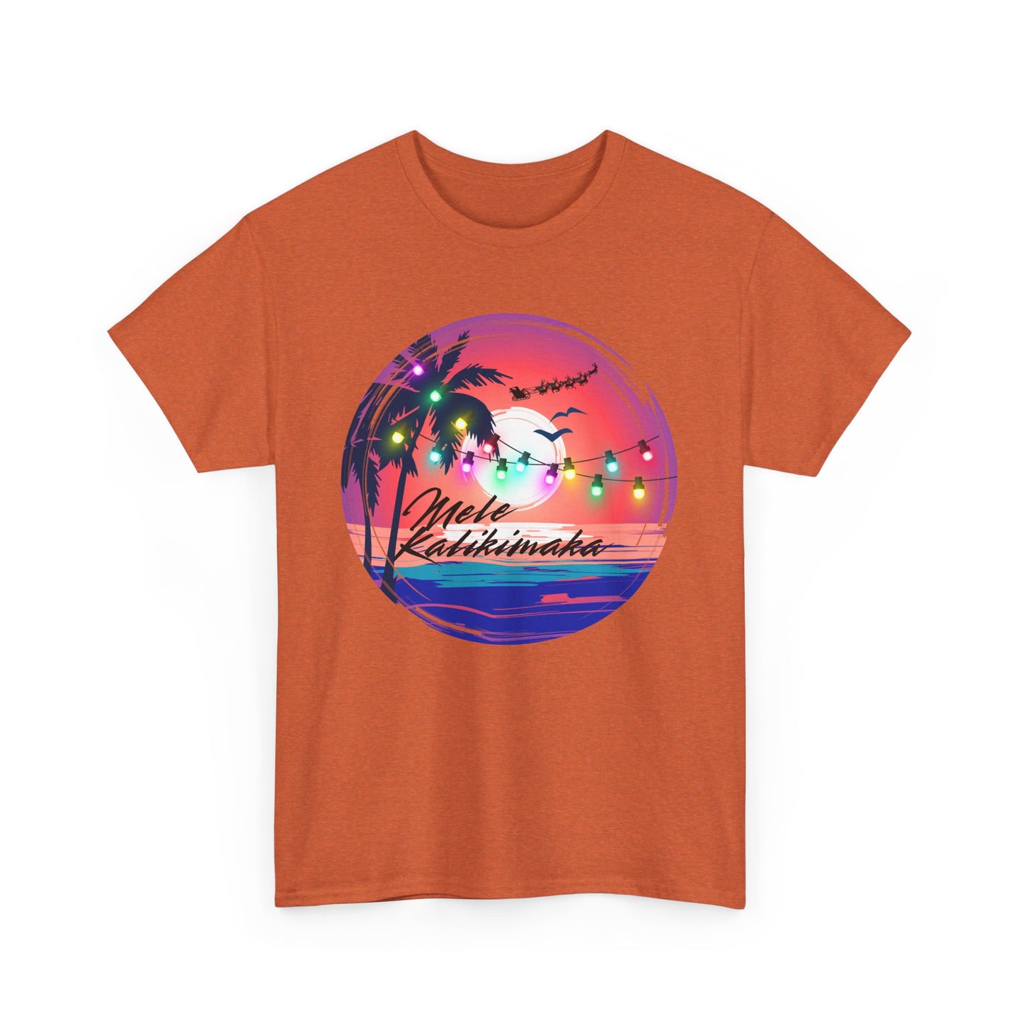 Mele Kalikimaka Unisex Heavy Cotton Tee