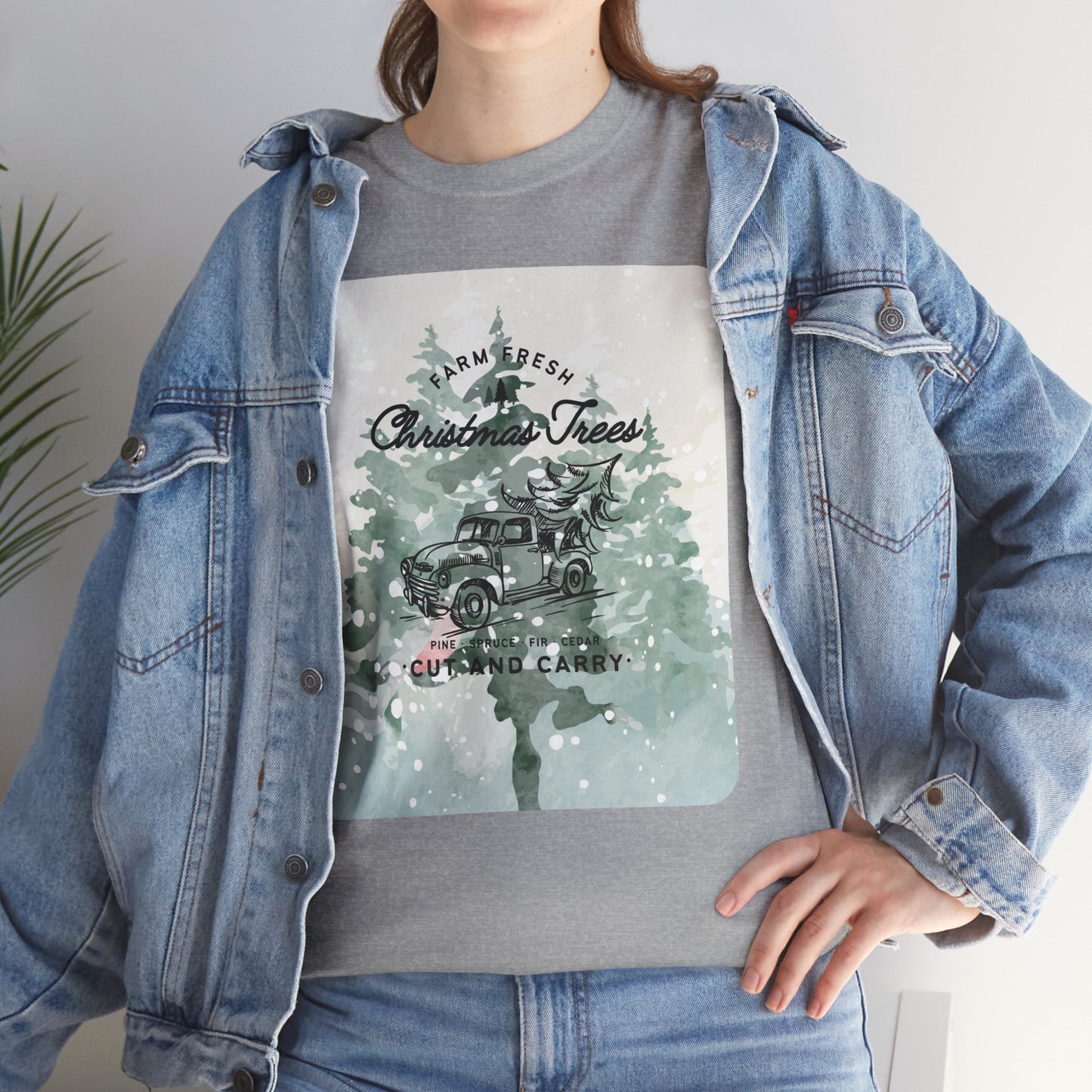 Christmas Trees Unisex Heavy Cotton Tee