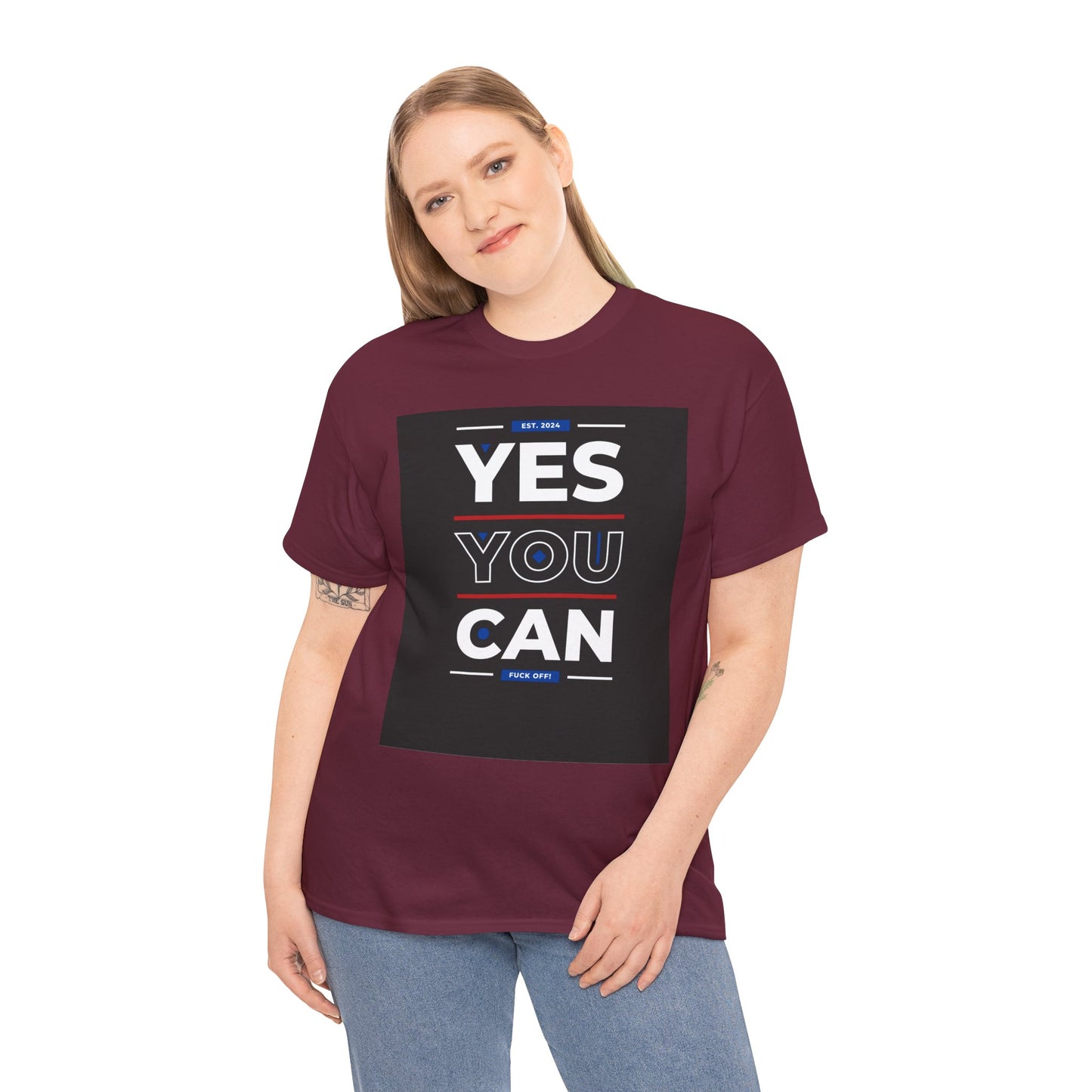 Yes You Can Unisex Heavy Cotton Tee