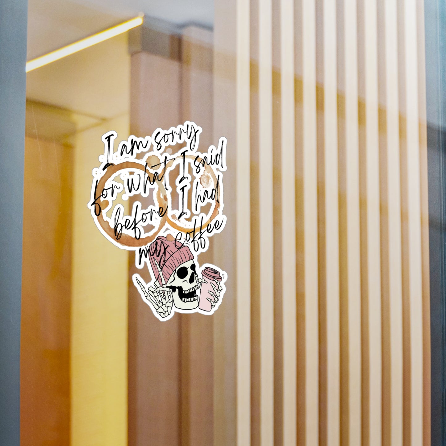 Coffee Kiss-Cut Vinyl Decals