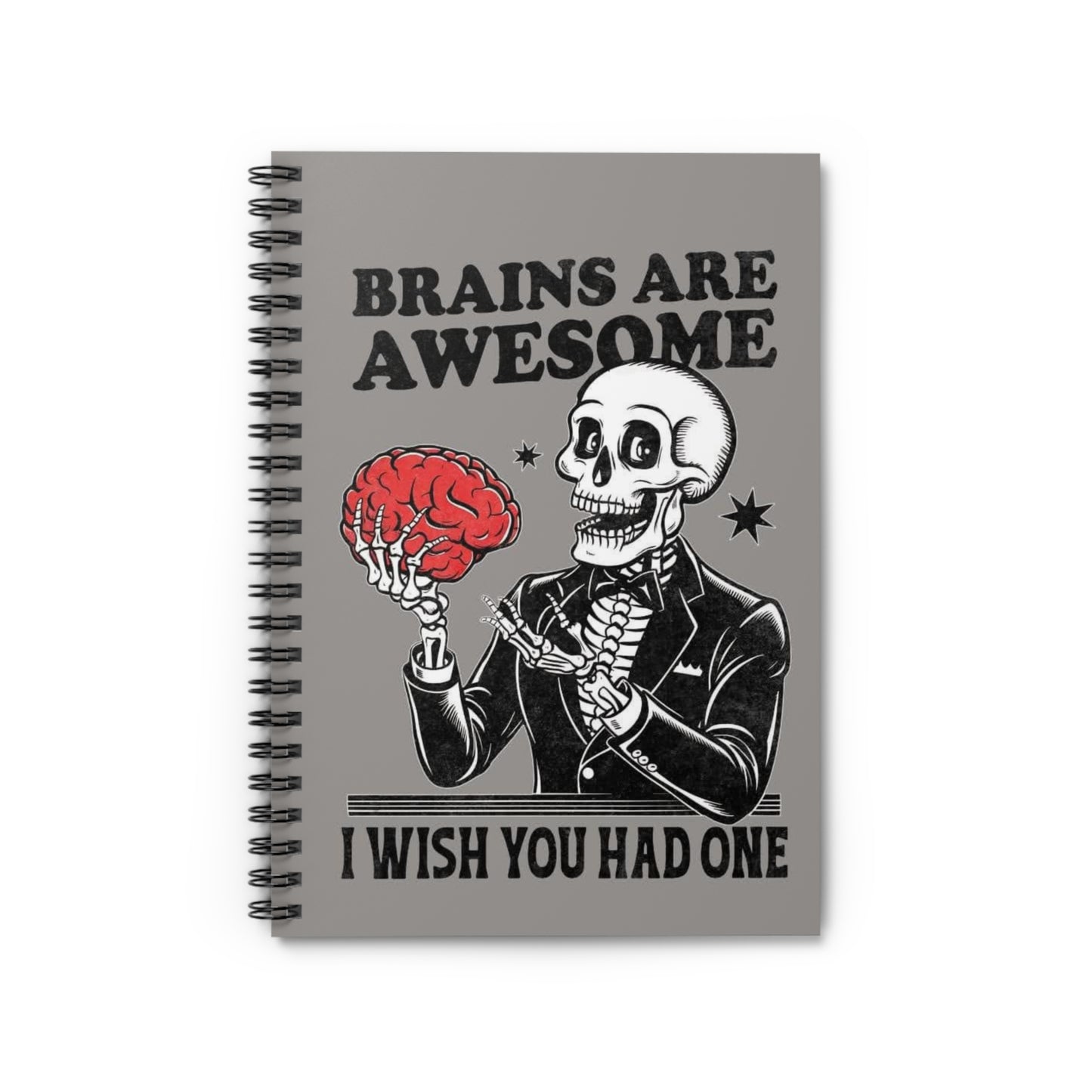 Brains Spiral Notebook - Ruled Line