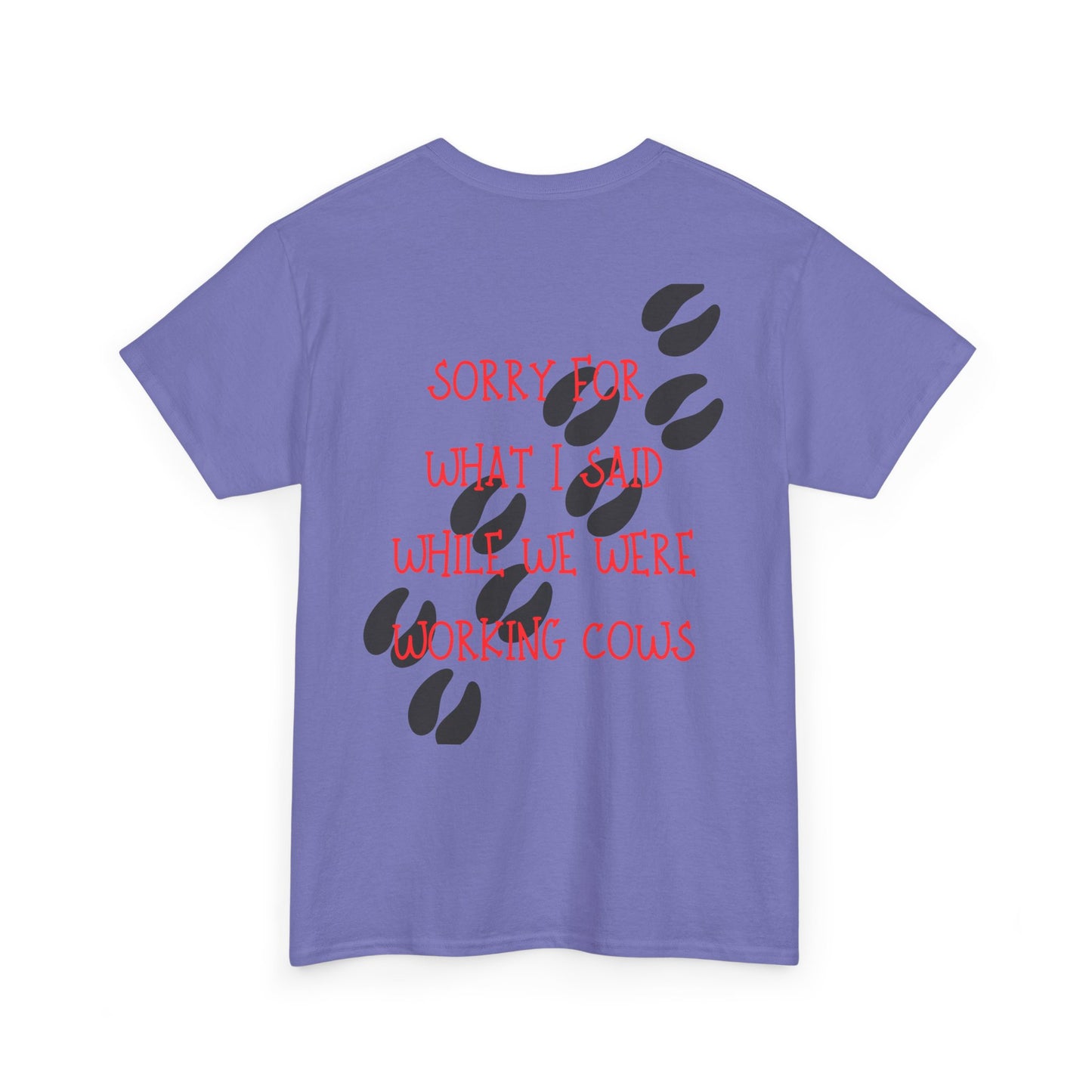 Sorry for what I said- Double sided Unisex Heavy Cotton Tee