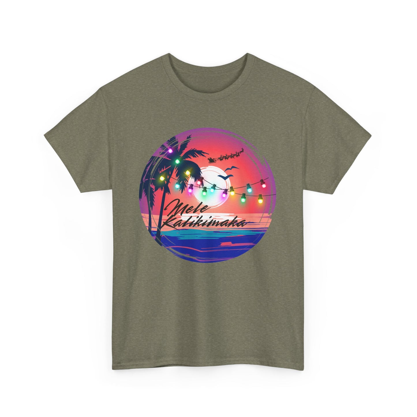 Mele Kalikimaka Unisex Heavy Cotton Tee