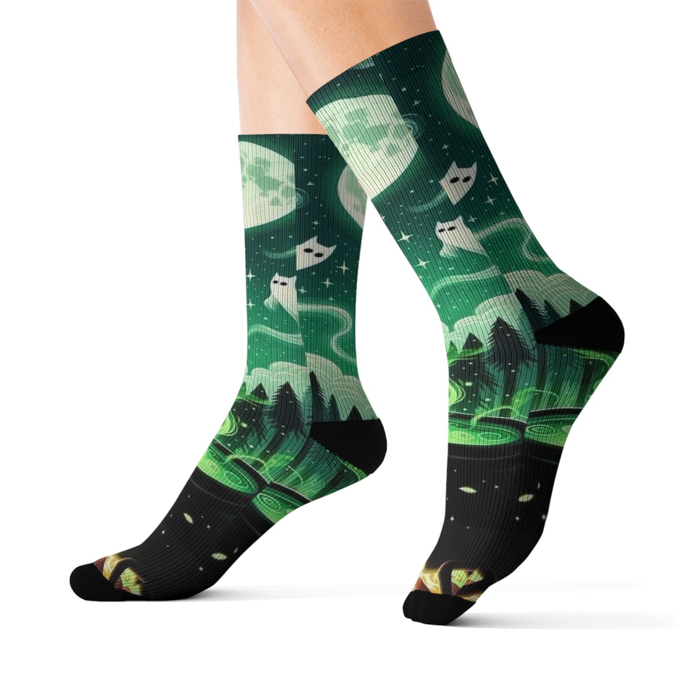 Spirited Cats Sublimation Socks
