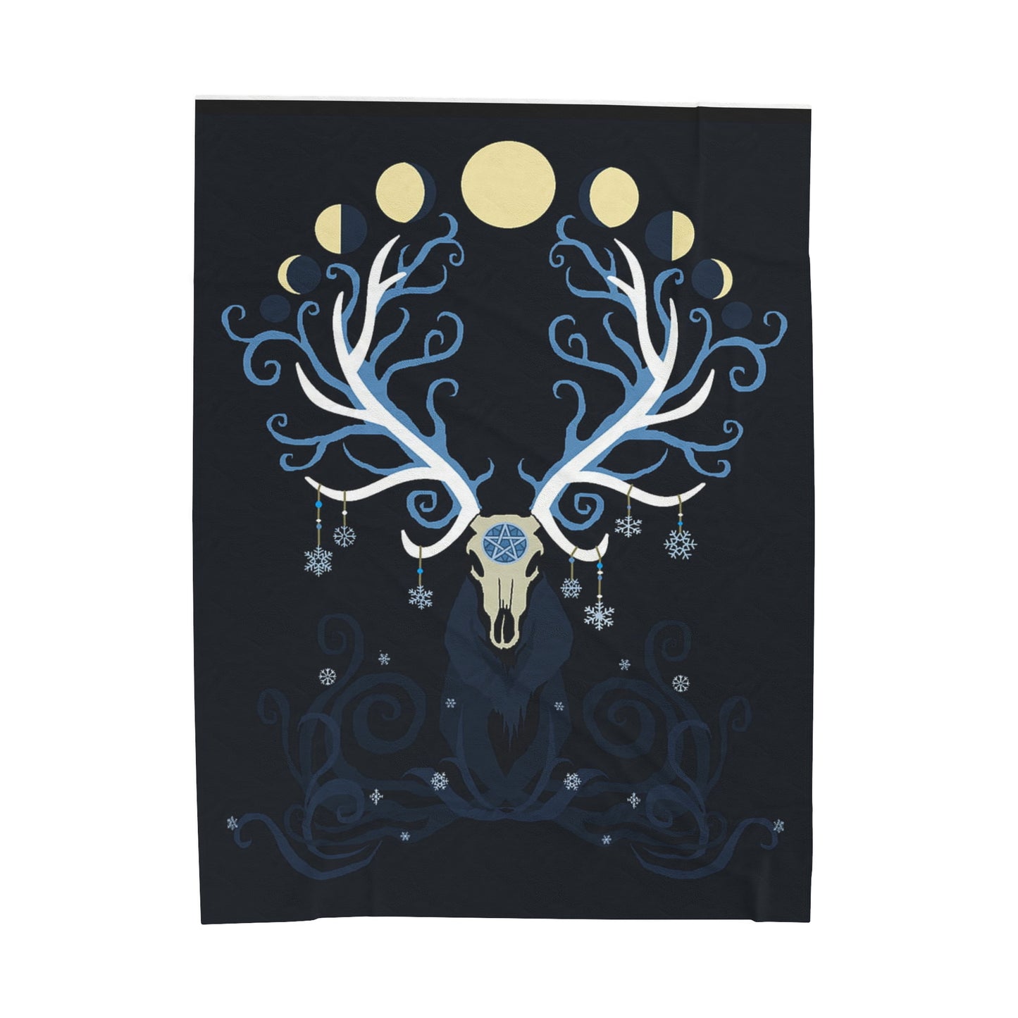 Deer Moon Velveteen Plush Blanket
