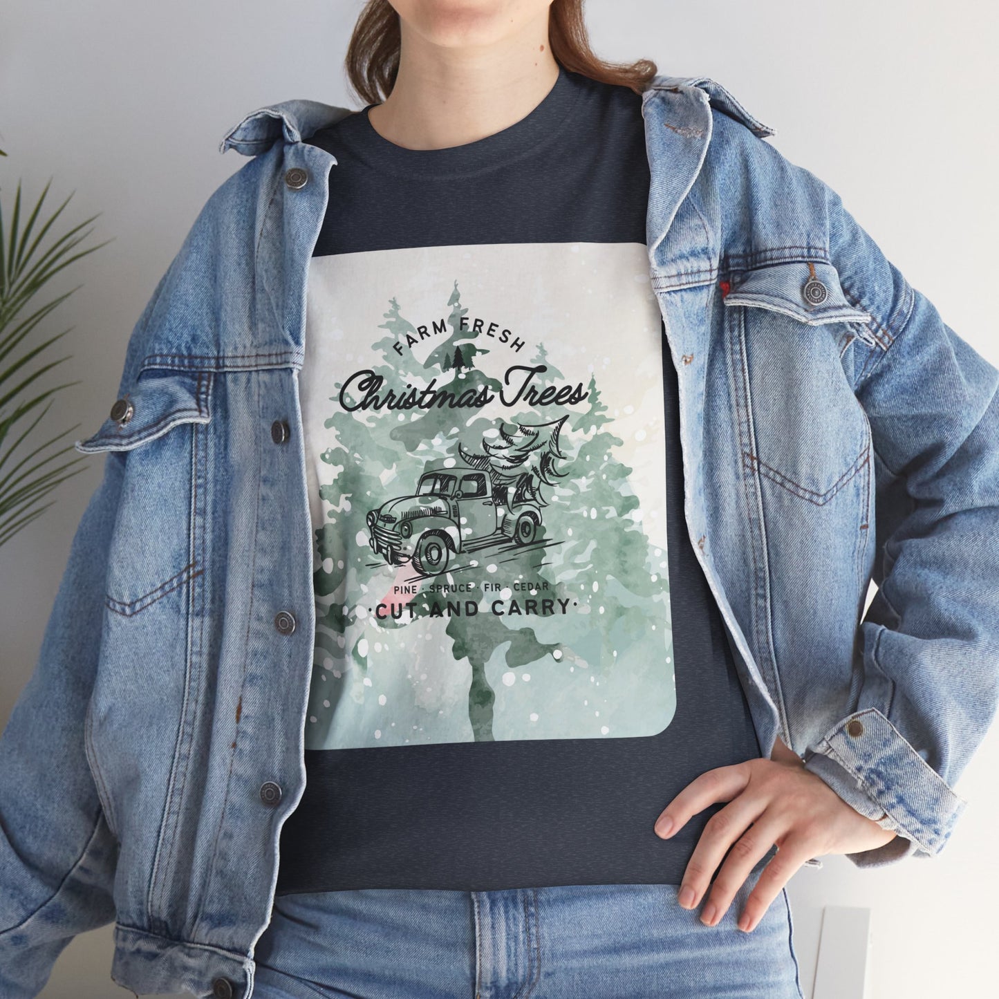 Christmas Trees Unisex Heavy Cotton Tee
