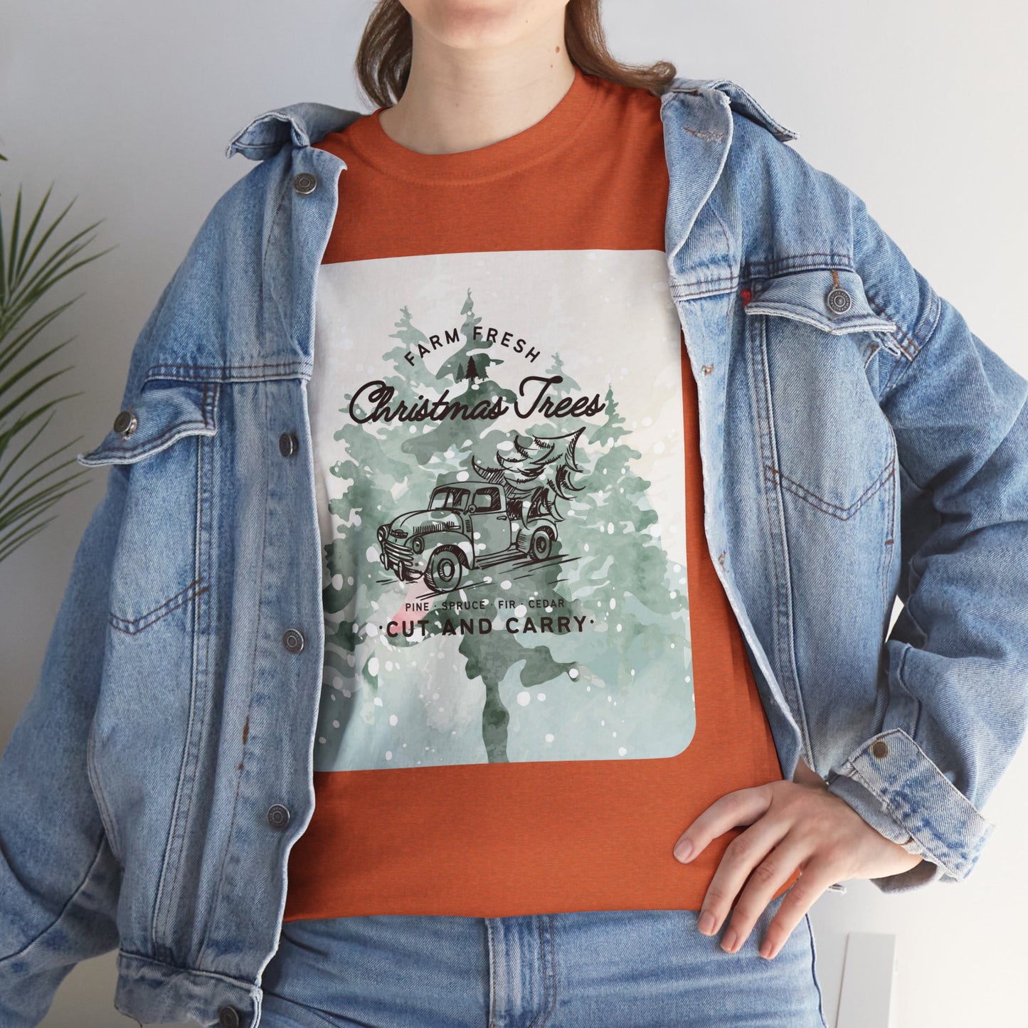 Christmas Trees Unisex Heavy Cotton Tee