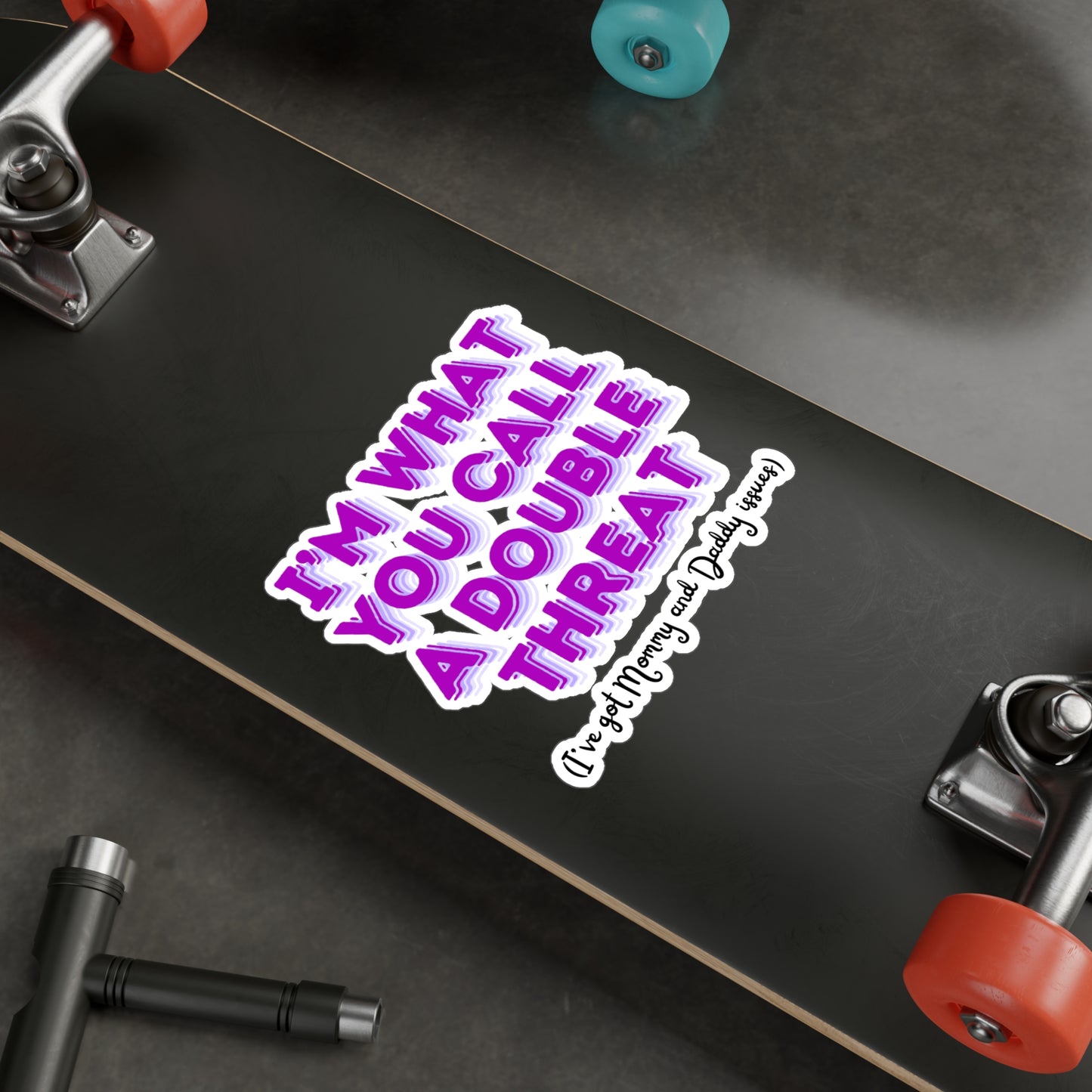Double Threat Kiss-Cut Vinyl Decals