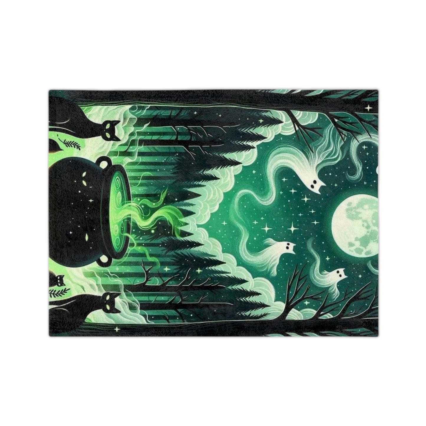 Spirited Cats Velveteen Microfiber Blanket